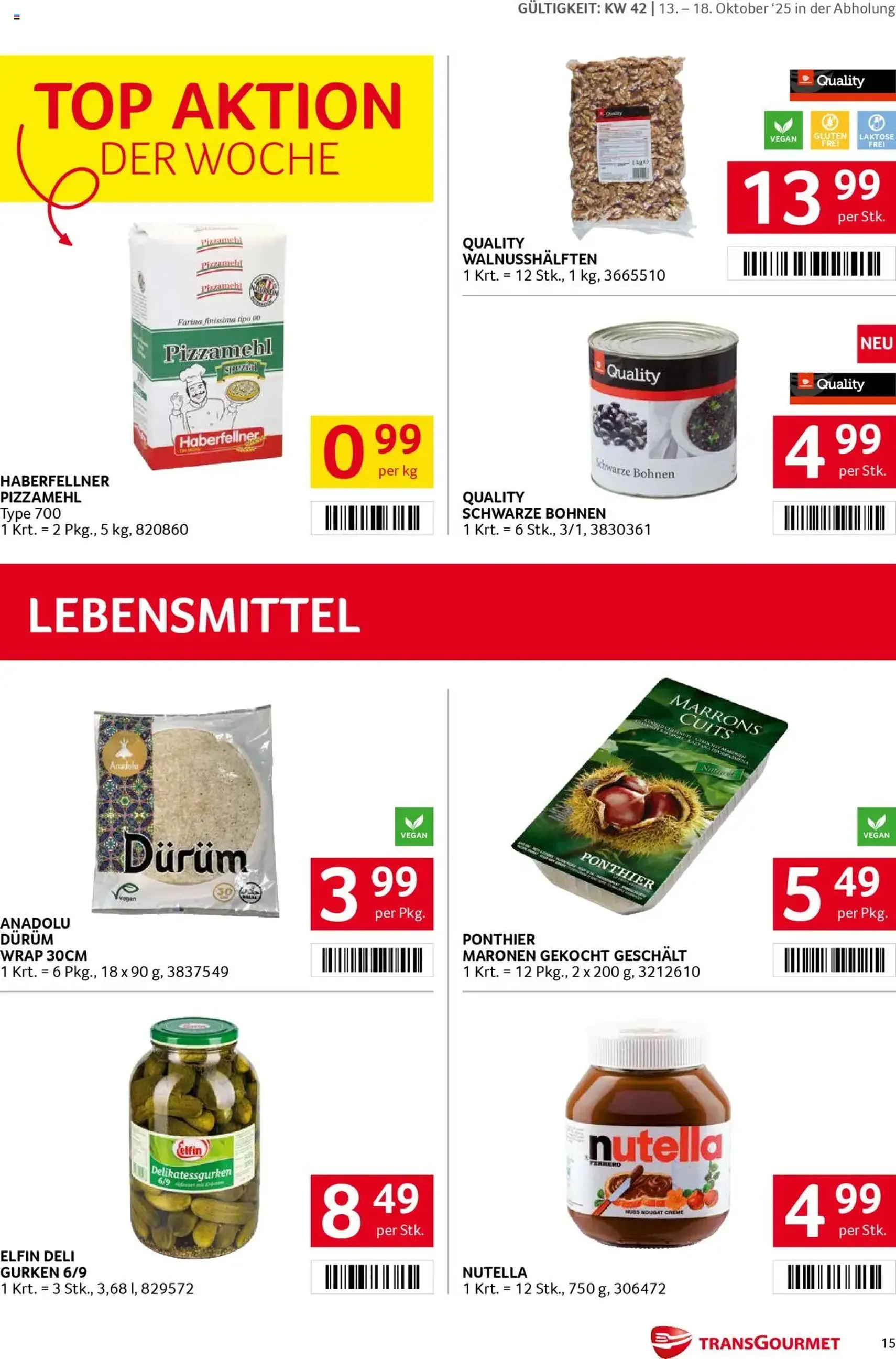 Transgourmet Flugblatt - Gültiger Prospekt ab 13.10.2025, Seite 15 von insgesamt 28