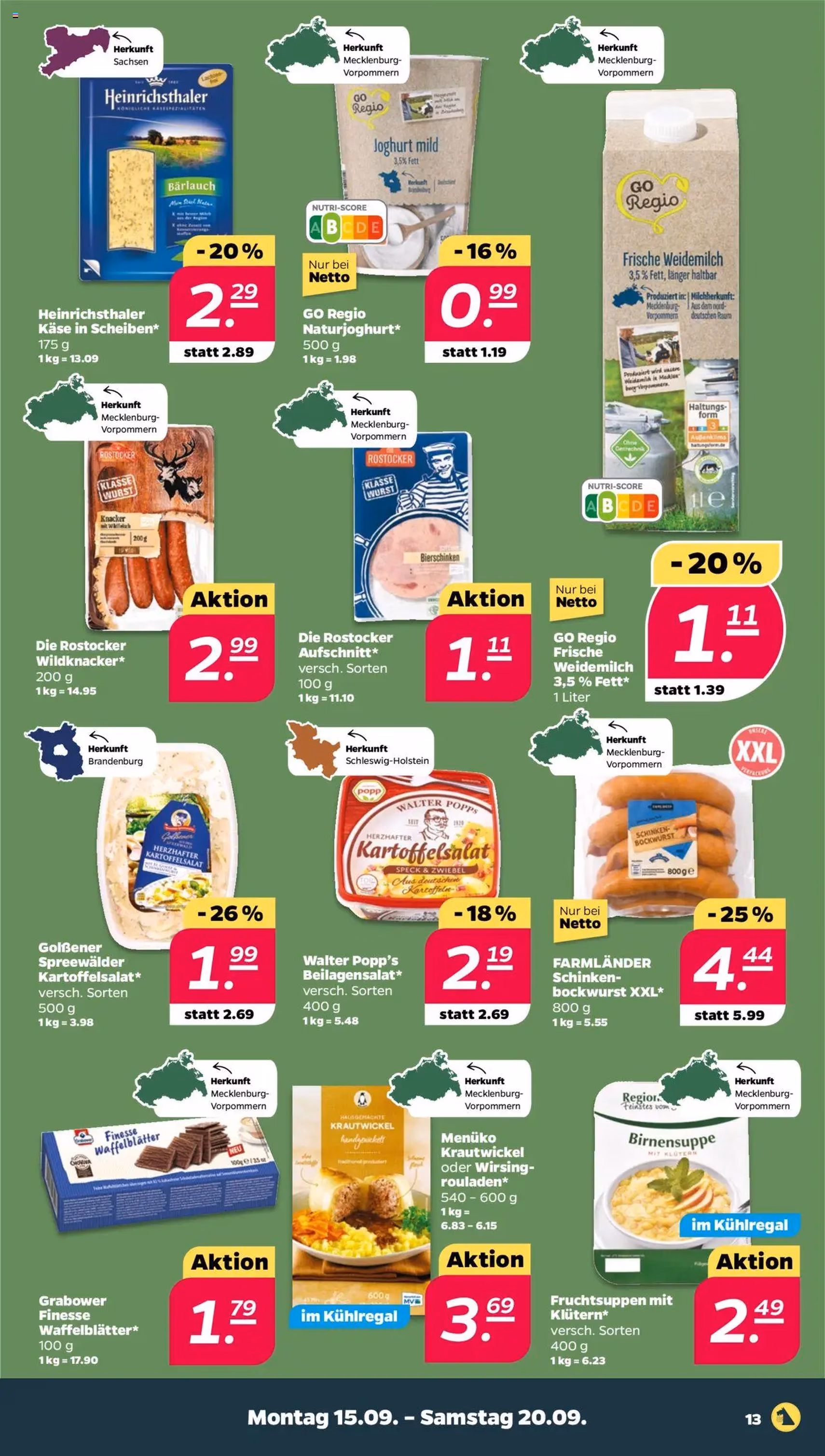 Netto Prospekt - Gültiger Prospekt ab 15.09.2025, Seite 13 von insgesamt 33 Netto Prospekt - Gültiger Prospekt ab 15.09.2025, Seite 13 von insgesamt 33
