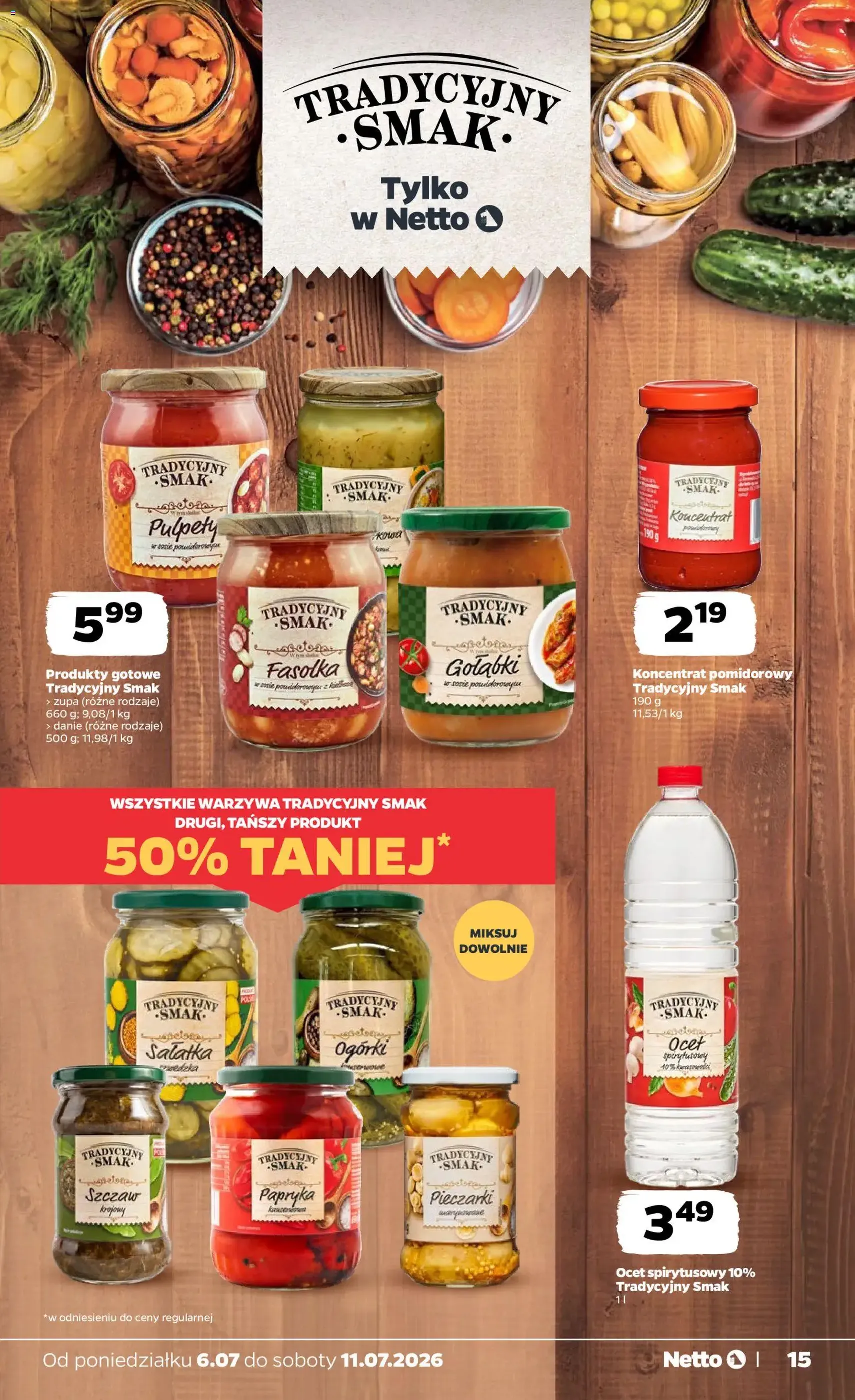 Netto gazetka od poniedziałku spożywcza - ważny gazetka od 06.07.2026 strona 15 z 35