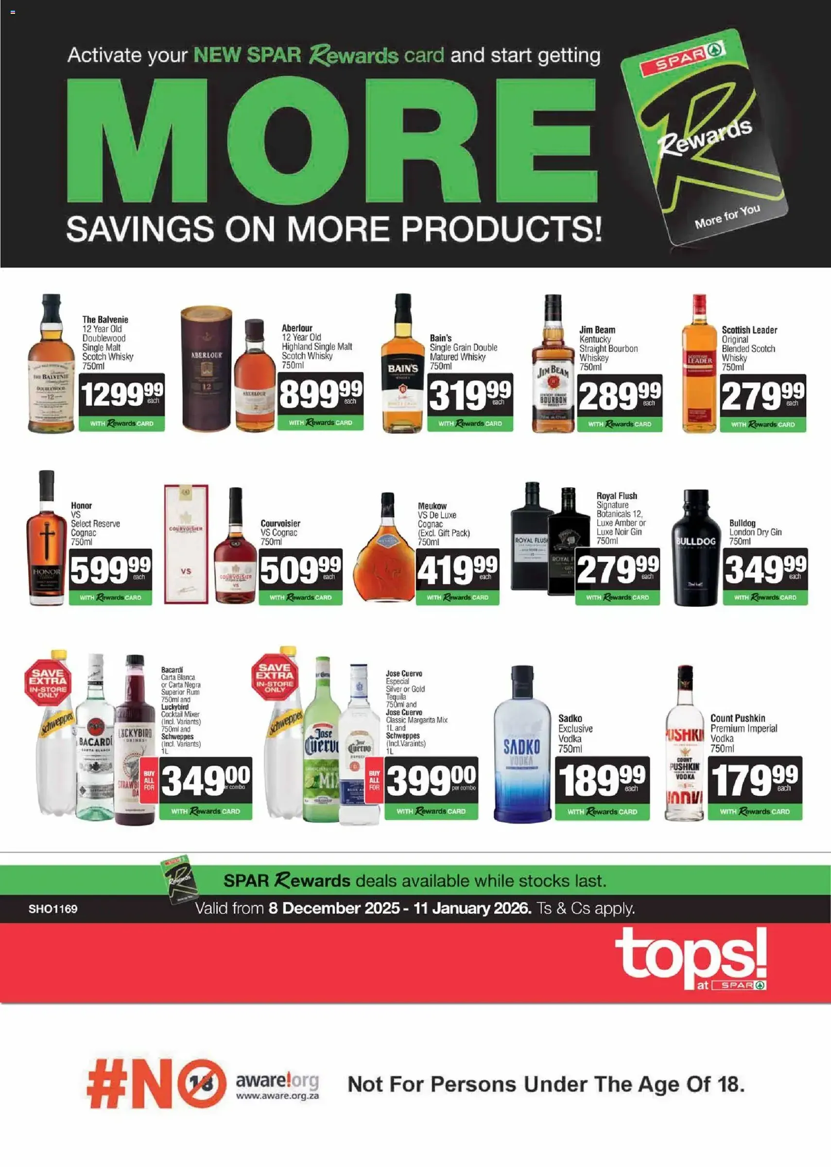 Tops at Spar Specials - valid flyer from 08/12/2025, page 1 of 2