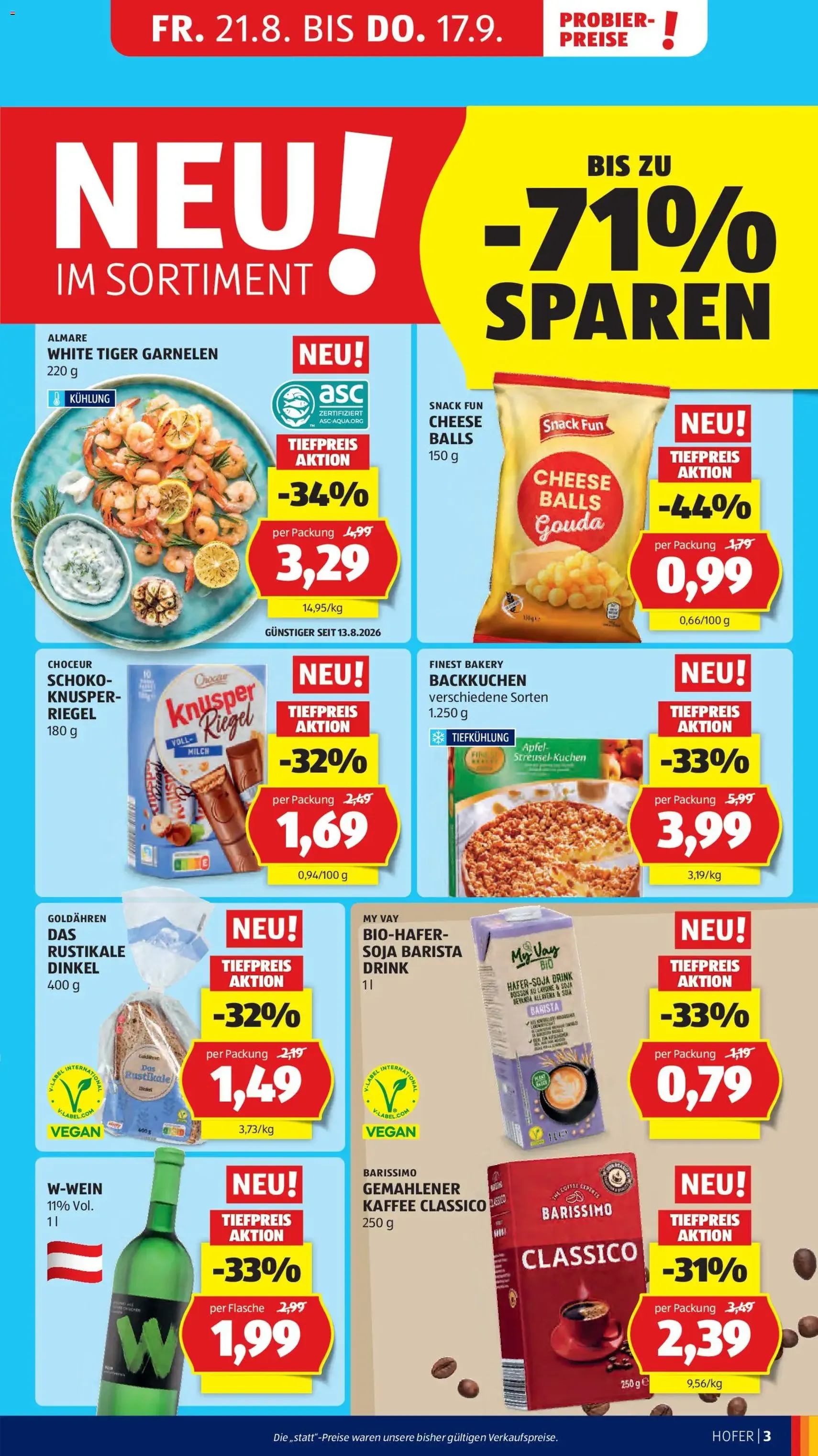 Hofer Flugblatt - Gültiger Prospekt ab 21.08.2026, Seite 13 von insgesamt 46