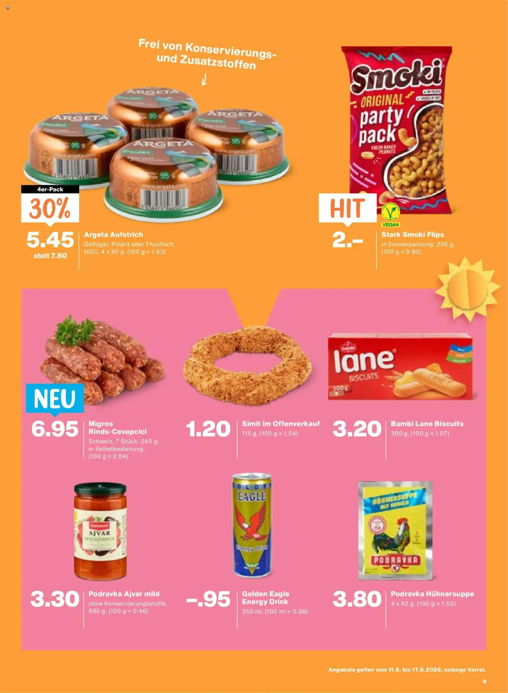 Migros aktionen - Gültiger Prospekt ab 11.06.2026, Seite 9 von insgesamt 24