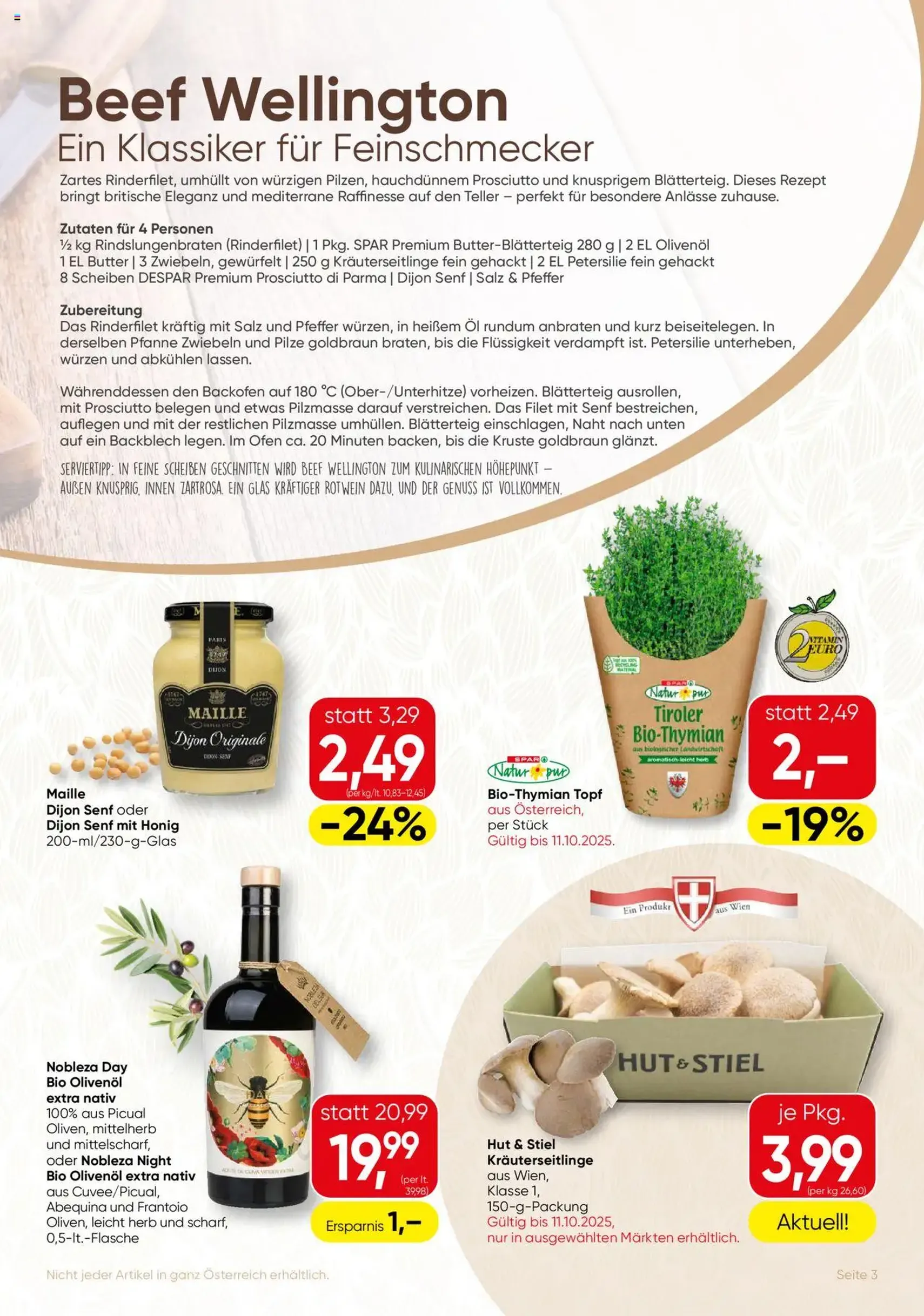SPAR Gourmet Flugblatt - Gültiger Prospekt ab 09.10.2025, Seite 3 von insgesamt 12