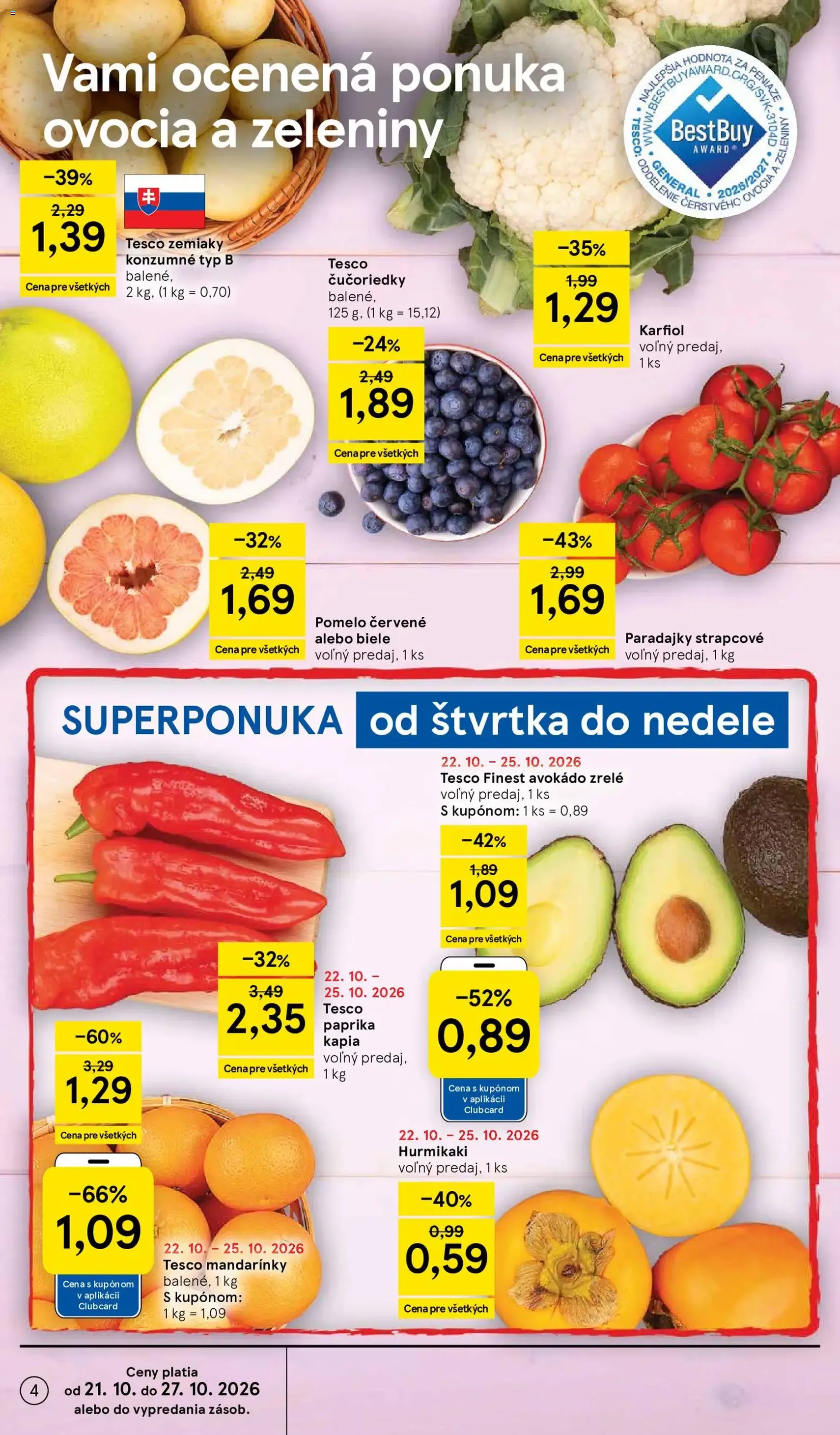 Tesco Hypermarket - leták - platný leták od 21.10.2026 strana 4 z 42