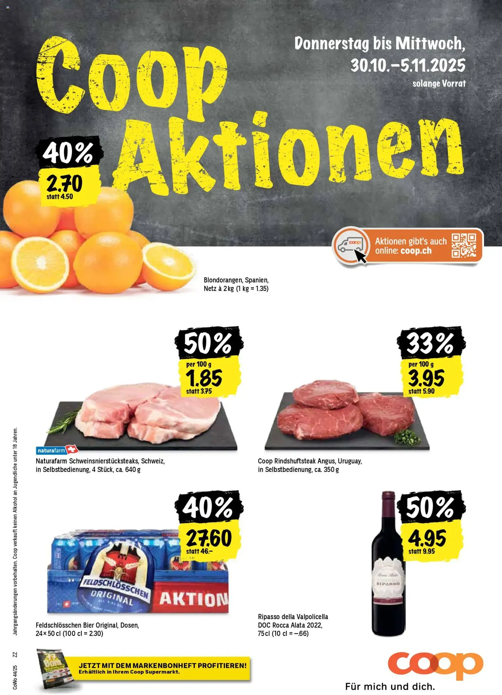 Coop Aktionen - Gültiger Prospekt ab 30.10.2025, Seite 1 von insgesamt 24 Coop Aktionen - Gültiger Prospekt ab 30.10.2025, Seite 1 von insgesamt 24