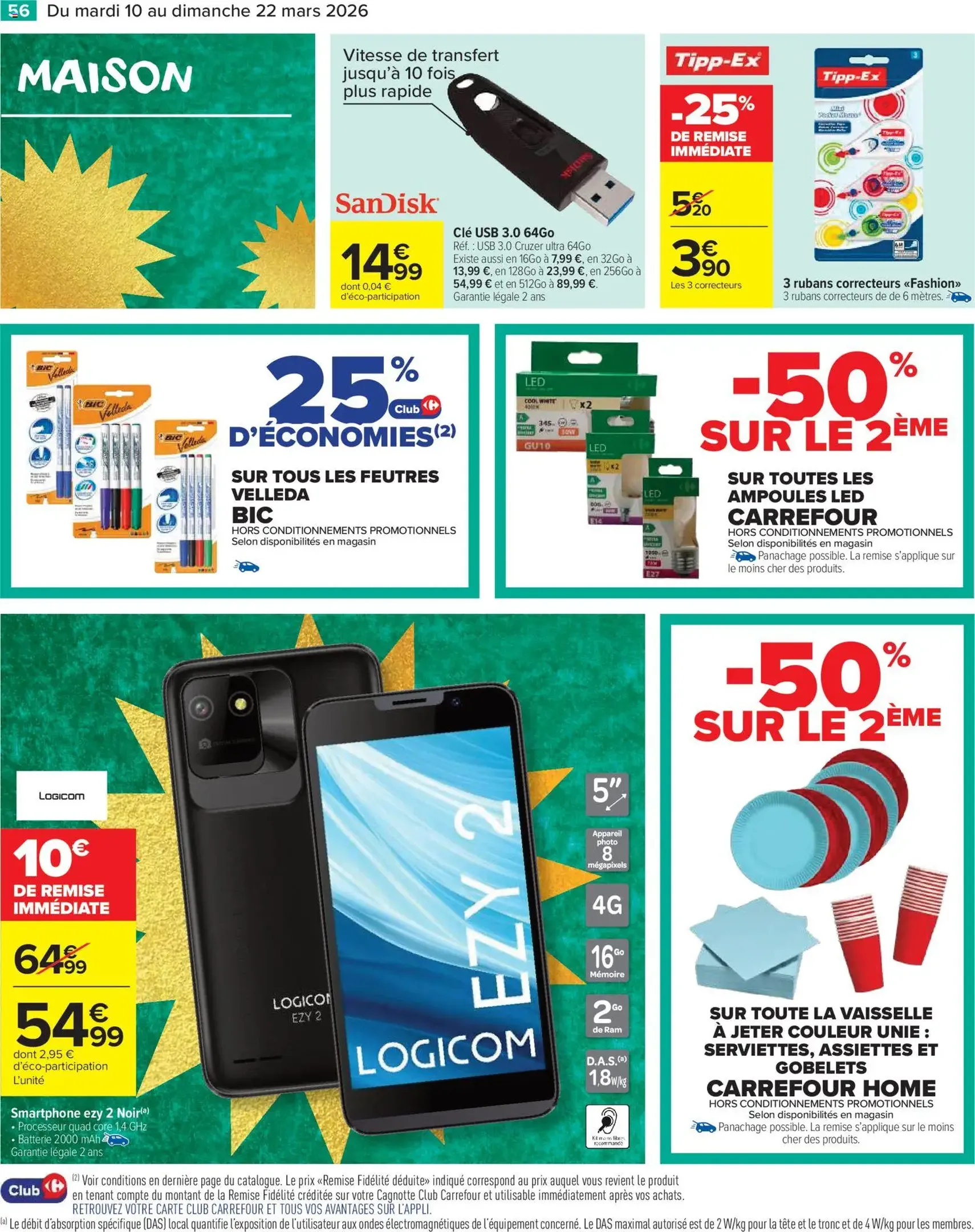 Carrefour Market catalogue semaine 11 - brochure valable à partir du 10/03/2026, page 58 sur 62