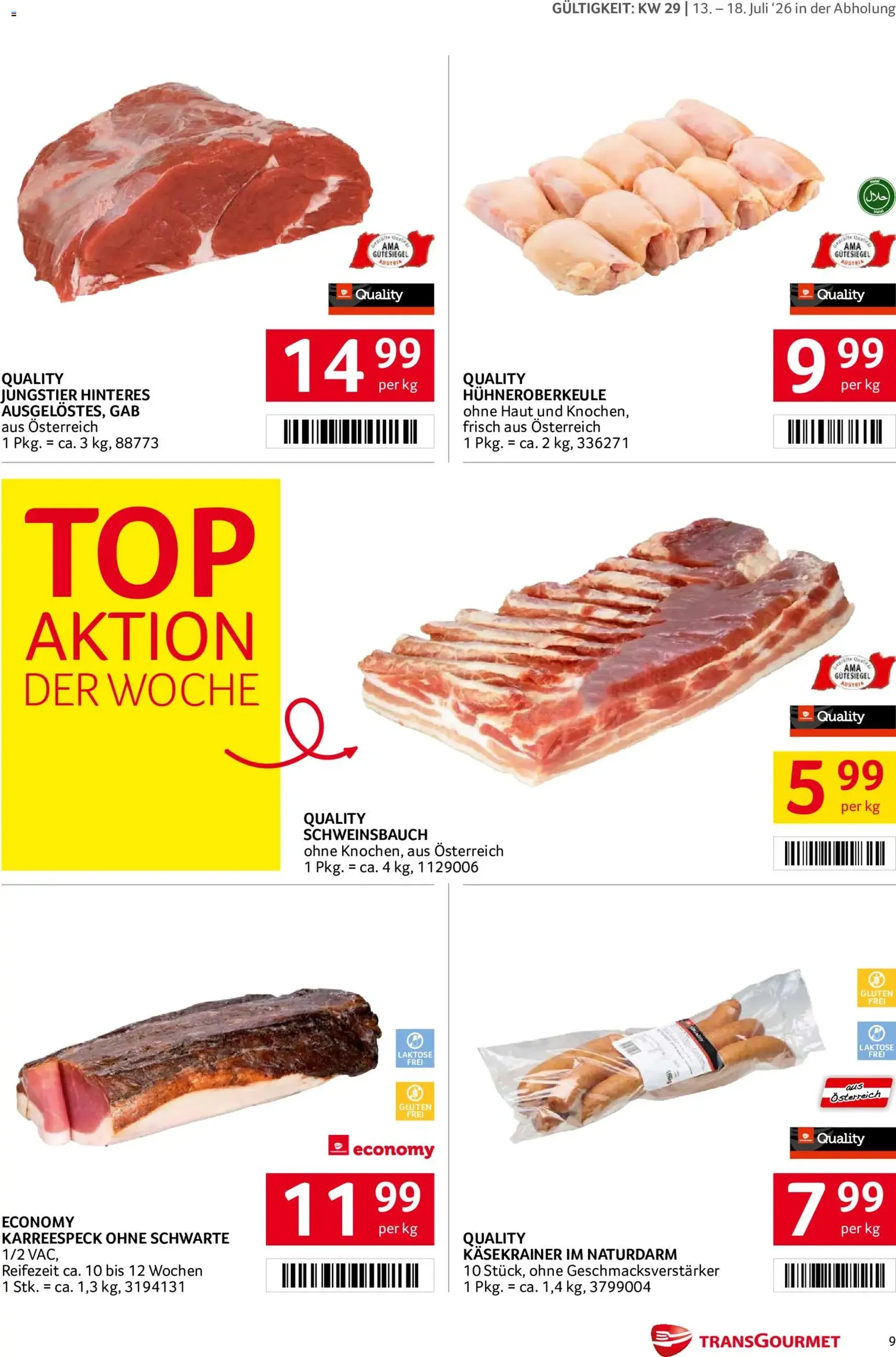 Transgourmet Flugblatt - Gültiger Prospekt ab 13.07.2026, Seite 9 von insgesamt 44