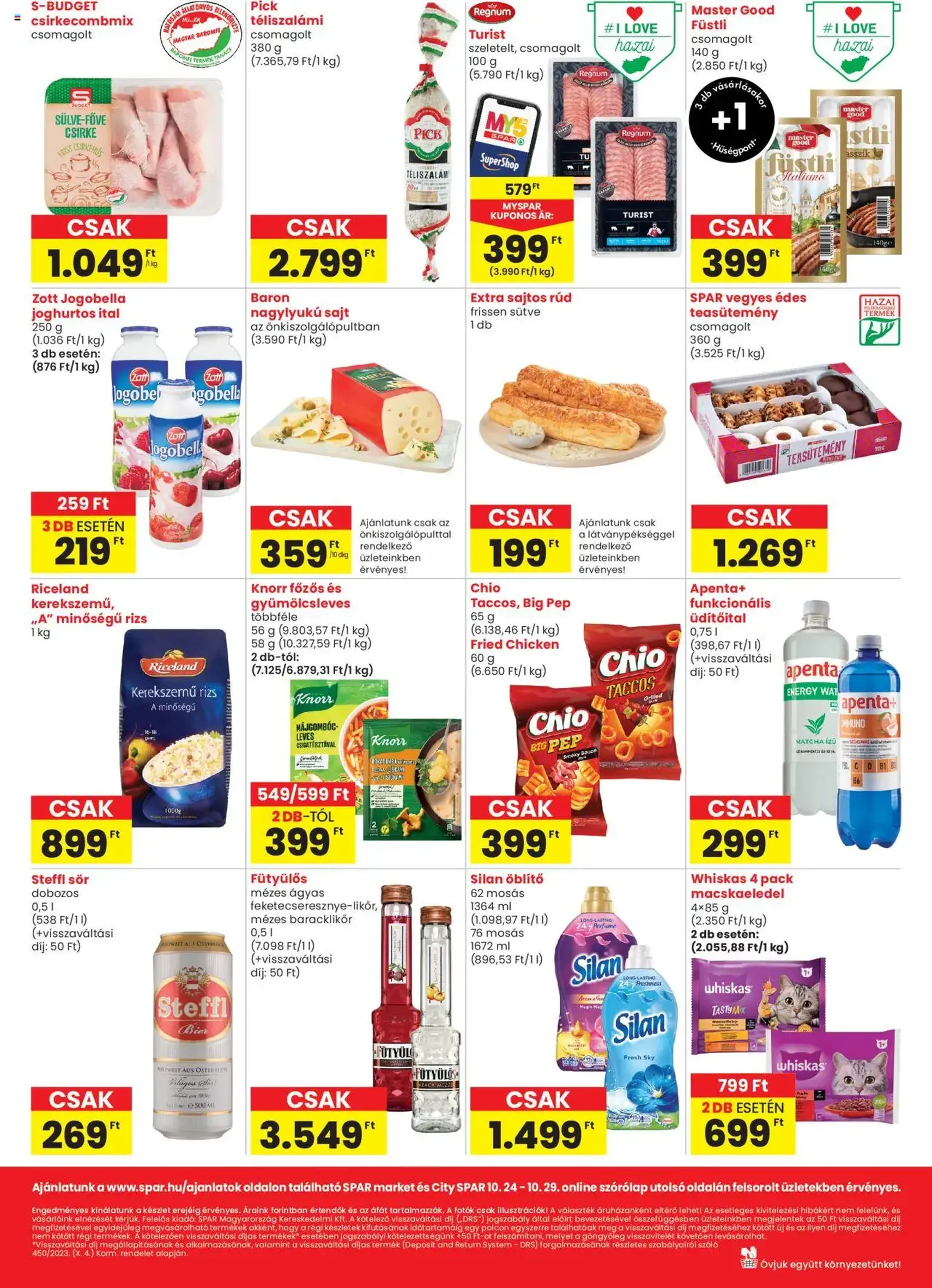 Spar Market Akciós újság - 2025.10.24. érvényes szórólap 2 oldal 3 oldalból