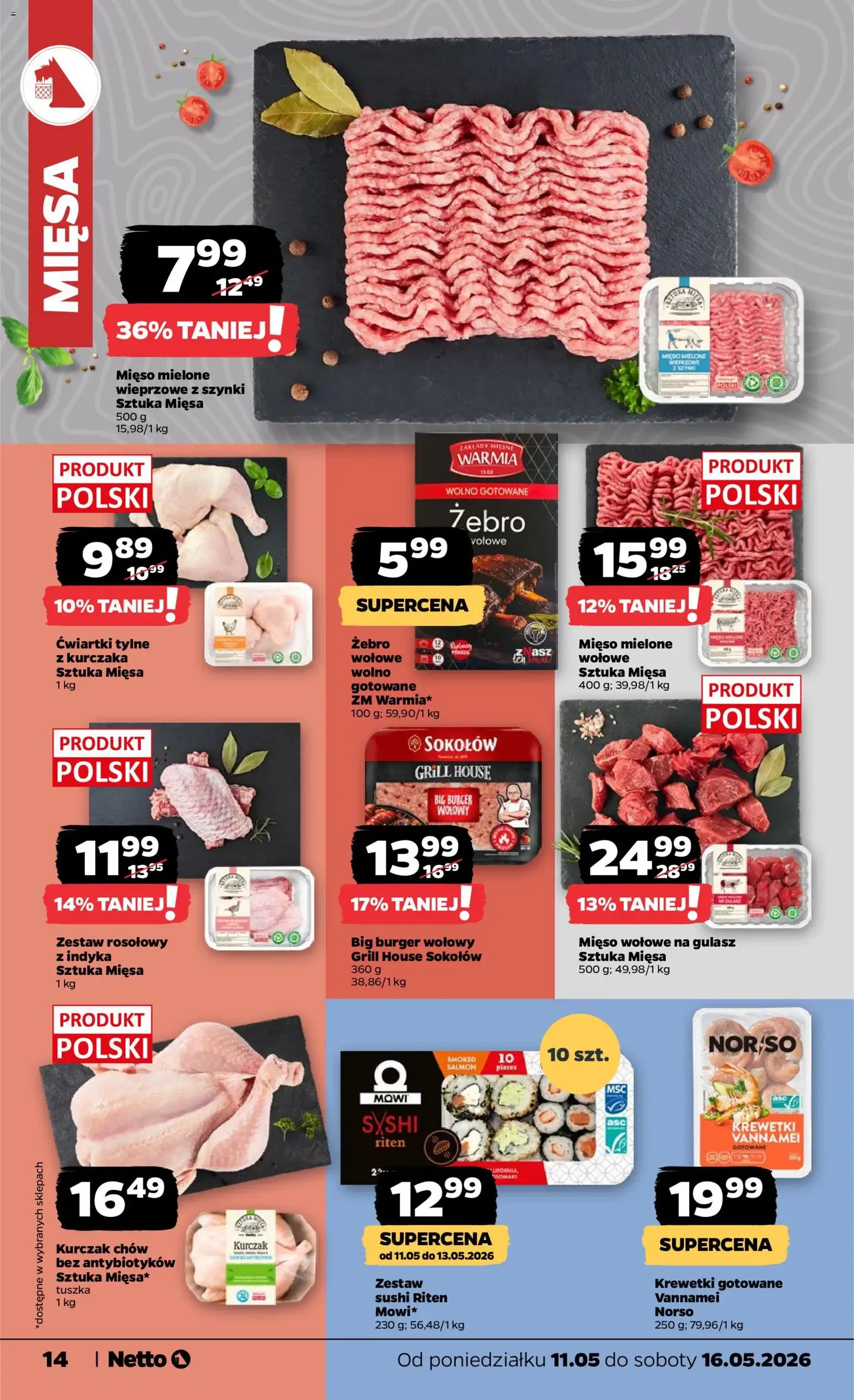 Netto gazetka od poniedziałku spożywcza - ważny gazetka od 11.05.2026 strona 14 z 36