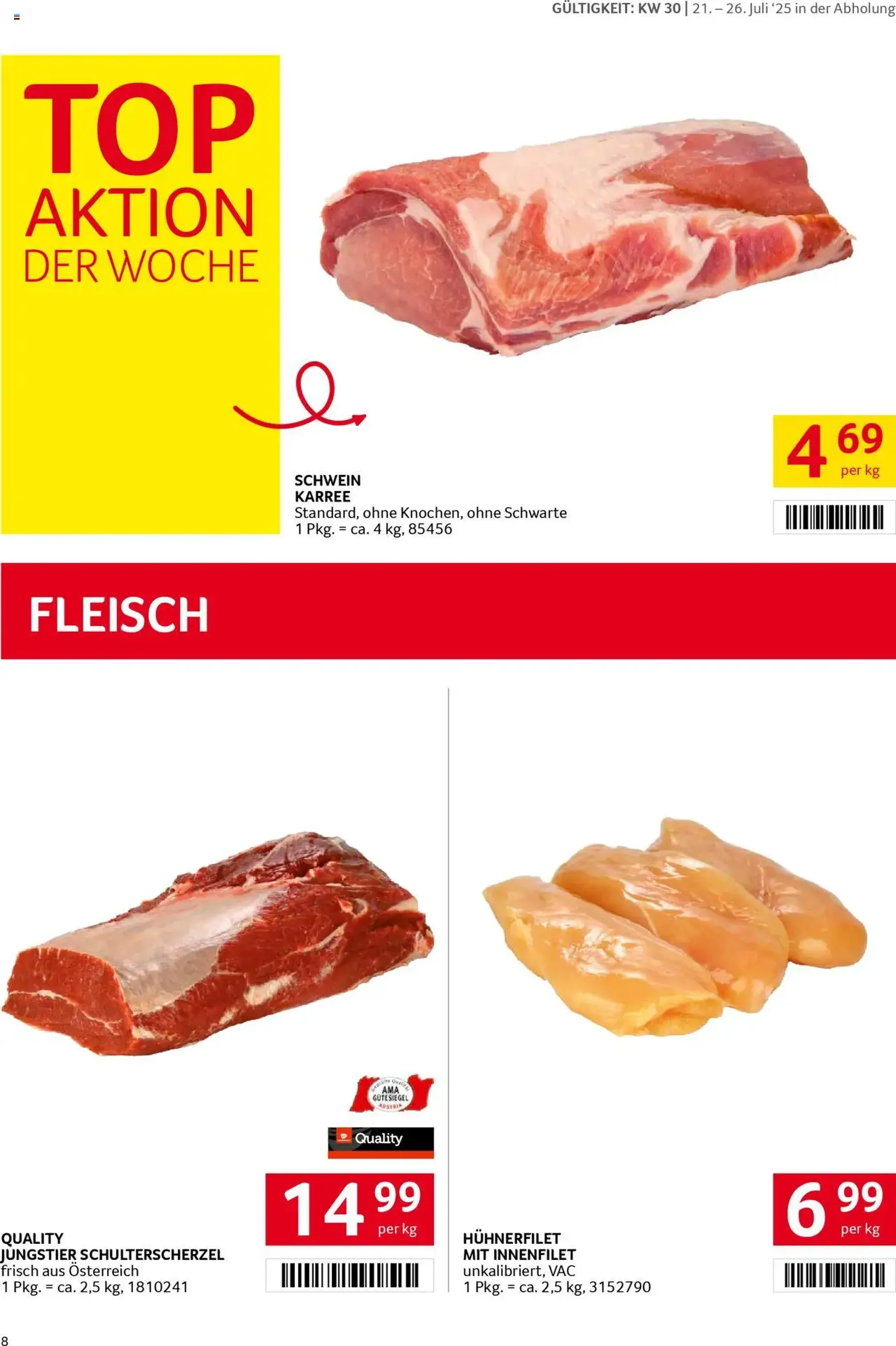 Transgourmet Flugblatt - Gültiger Prospekt ab 20.07.2025, Seite 8 von insgesamt 28 Transgourmet Flugblatt - Gültiger Prospekt ab 20.07.2025, Seite 8 von insgesamt 28