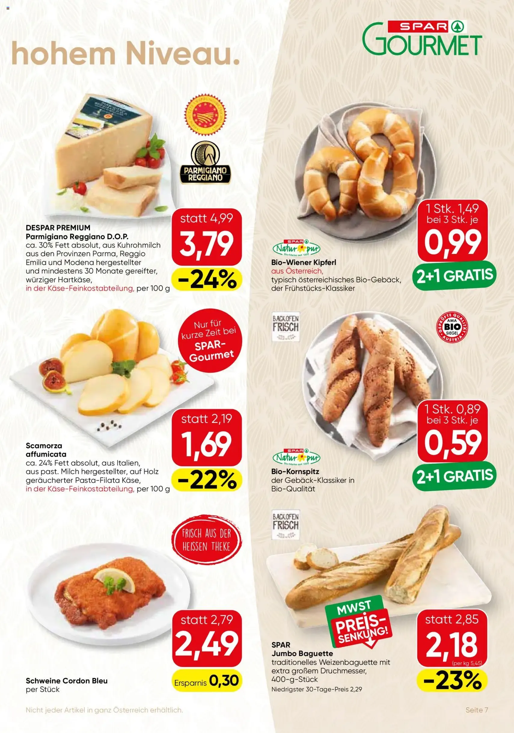 SPAR Gourmet Flugblatt - Gültiger Prospekt ab 01.07.2026, Seite 7 von insgesamt 12