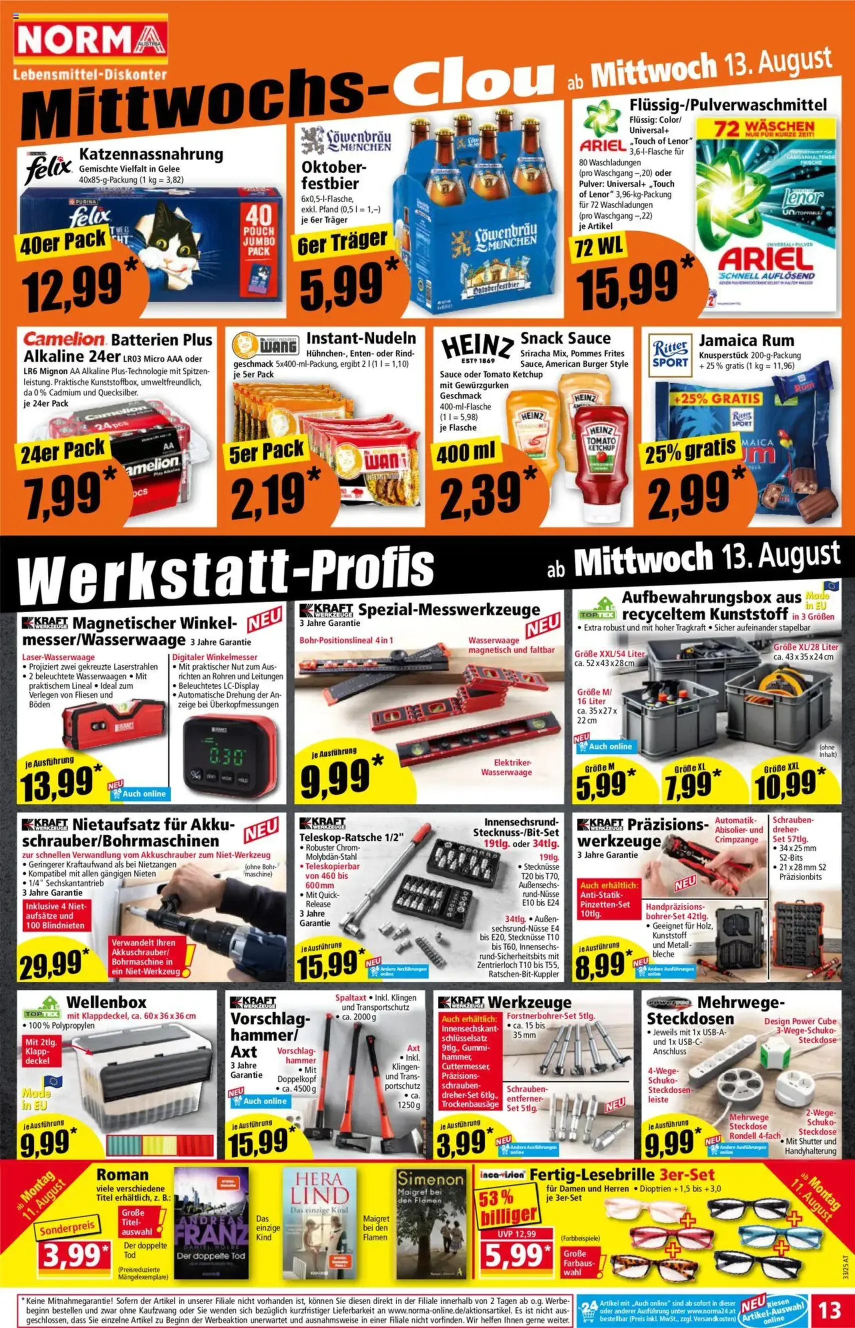 Norma Flugblatt - Gültiger Prospekt ab 11.08.2025, Seite 13 von insgesamt 20 Norma Flugblatt - Gültiger Prospekt ab 11.08.2025, Seite 13 von insgesamt 20