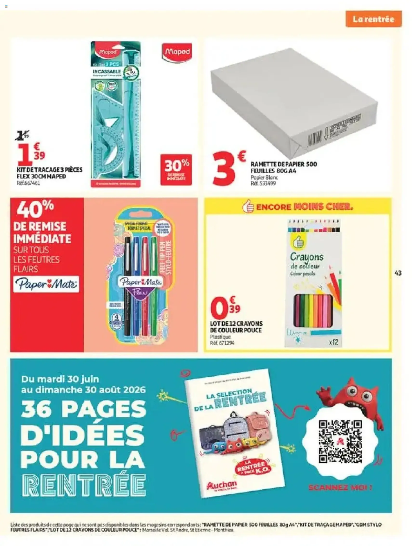 Auchan Promos XXL, rentrée - brochure valable à partir du 21/07/2026, page 43 sur 49
