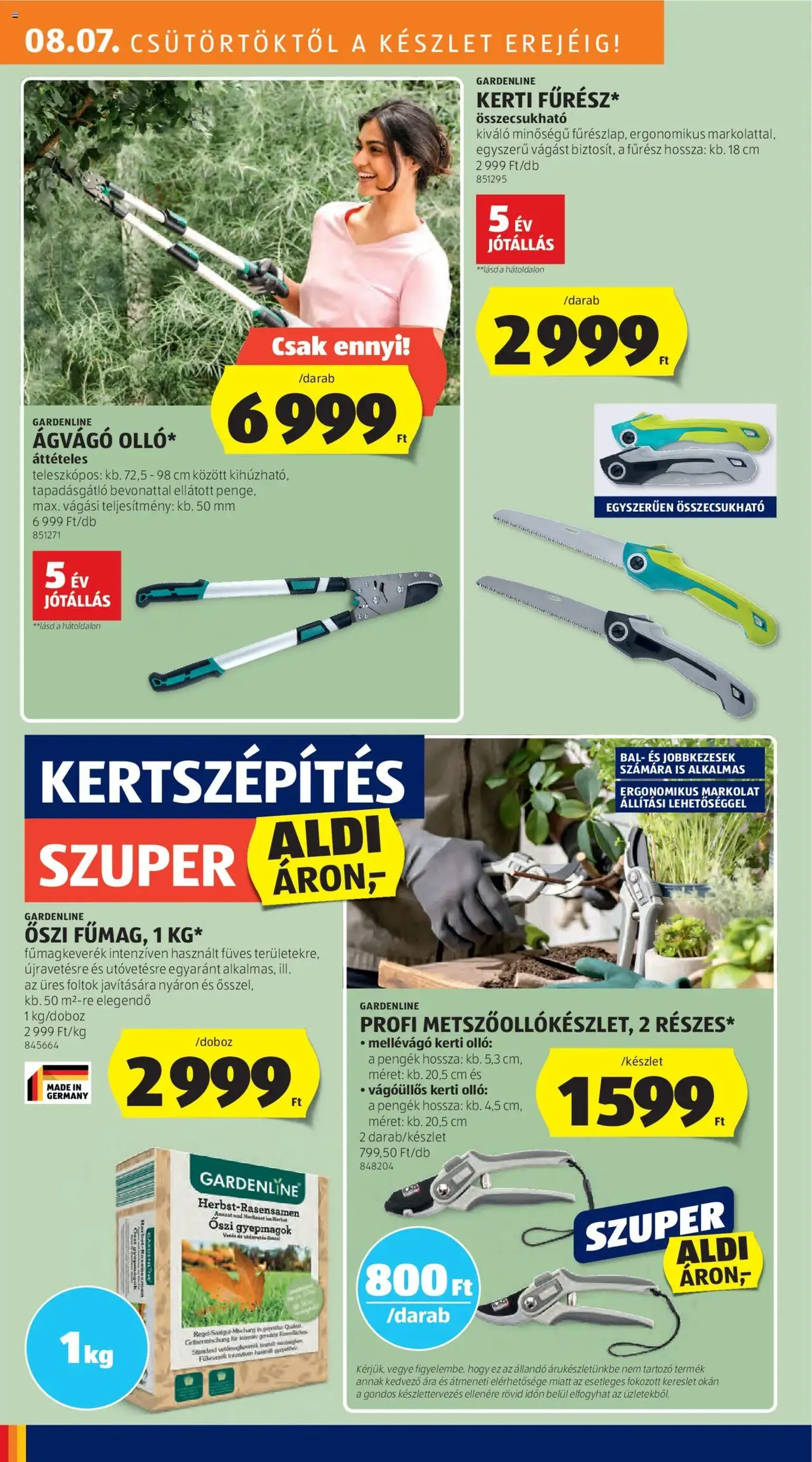 Aldi Akciós újság - 2025.08.07. érvényes szórólap 24 oldal 52 oldalból Aldi Akciós újság - 2025.08.07. érvényes szórólap 24 oldal 52 oldalból