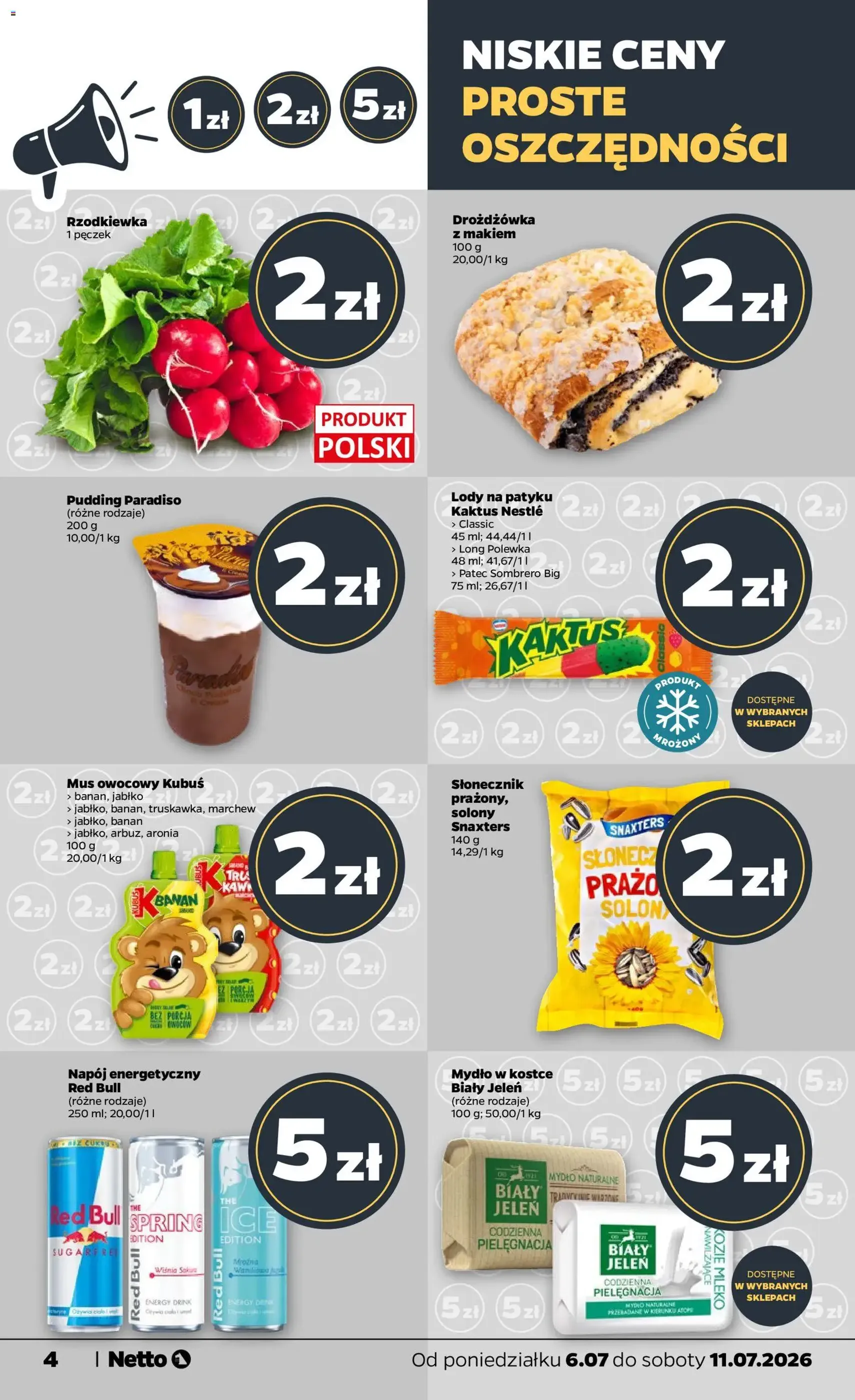 Netto gazetka od poniedziałku spożywcza - ważny gazetka od 06.07.2026 strona 4 z 35