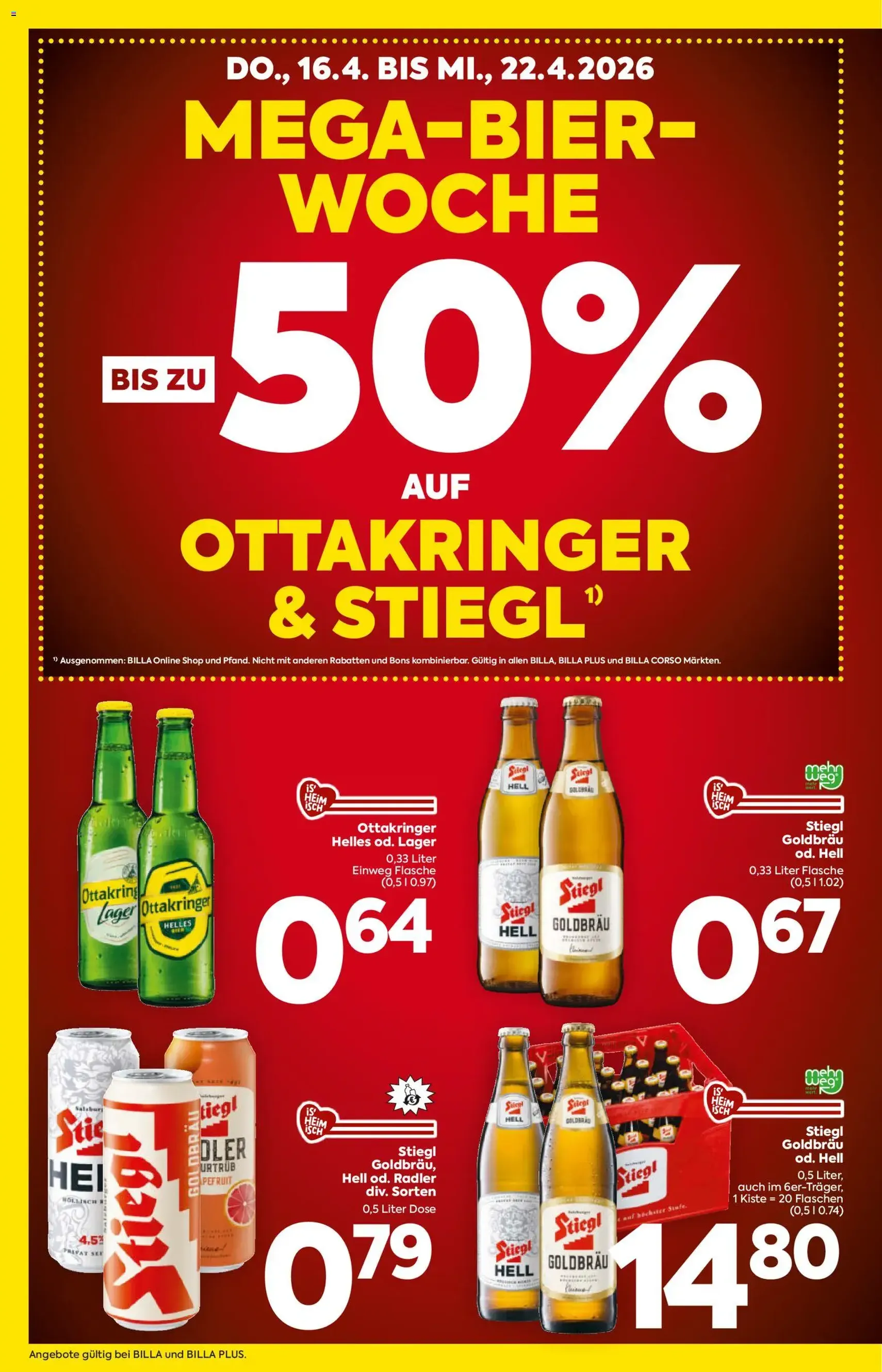 Billa - Flugblatt - Gültiger Prospekt ab 16.04.2026, Seite 2 von insgesamt 16