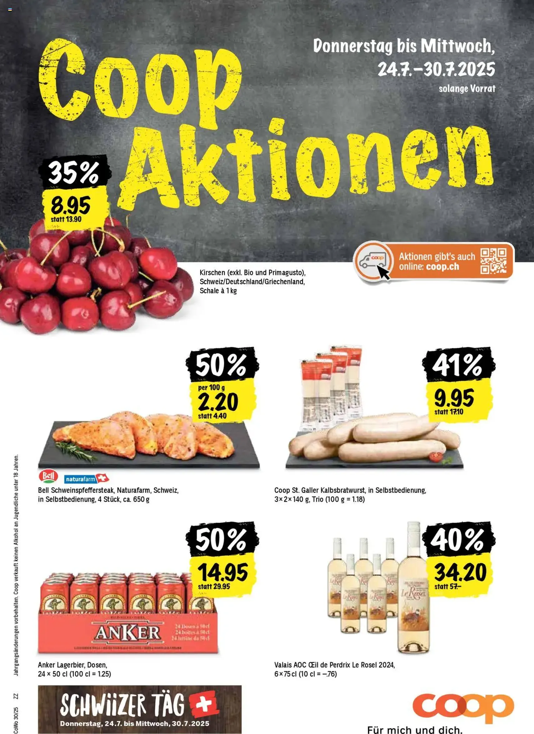 Coop Aktionen - Gültiger Prospekt ab 24.07.2025, Seite 1 von insgesamt 24 Coop Aktionen - Gültiger Prospekt ab 24.07.2025, Seite 1 von insgesamt 24