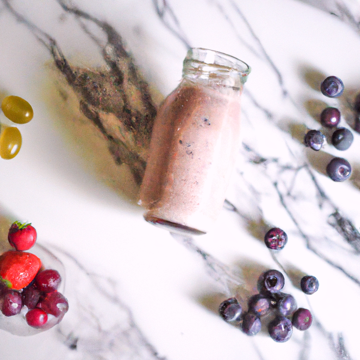Fresco smoothie de frutas del bosque