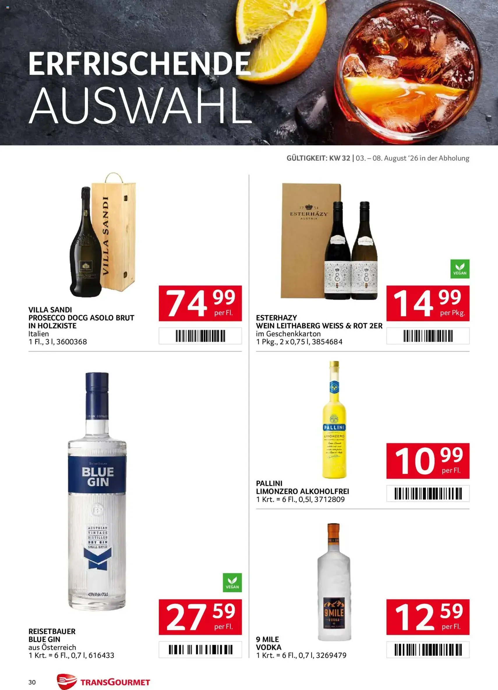 Transgourmet Flugblatt - Gültiger Prospekt ab 03.08.2026, Seite 30 von insgesamt 32