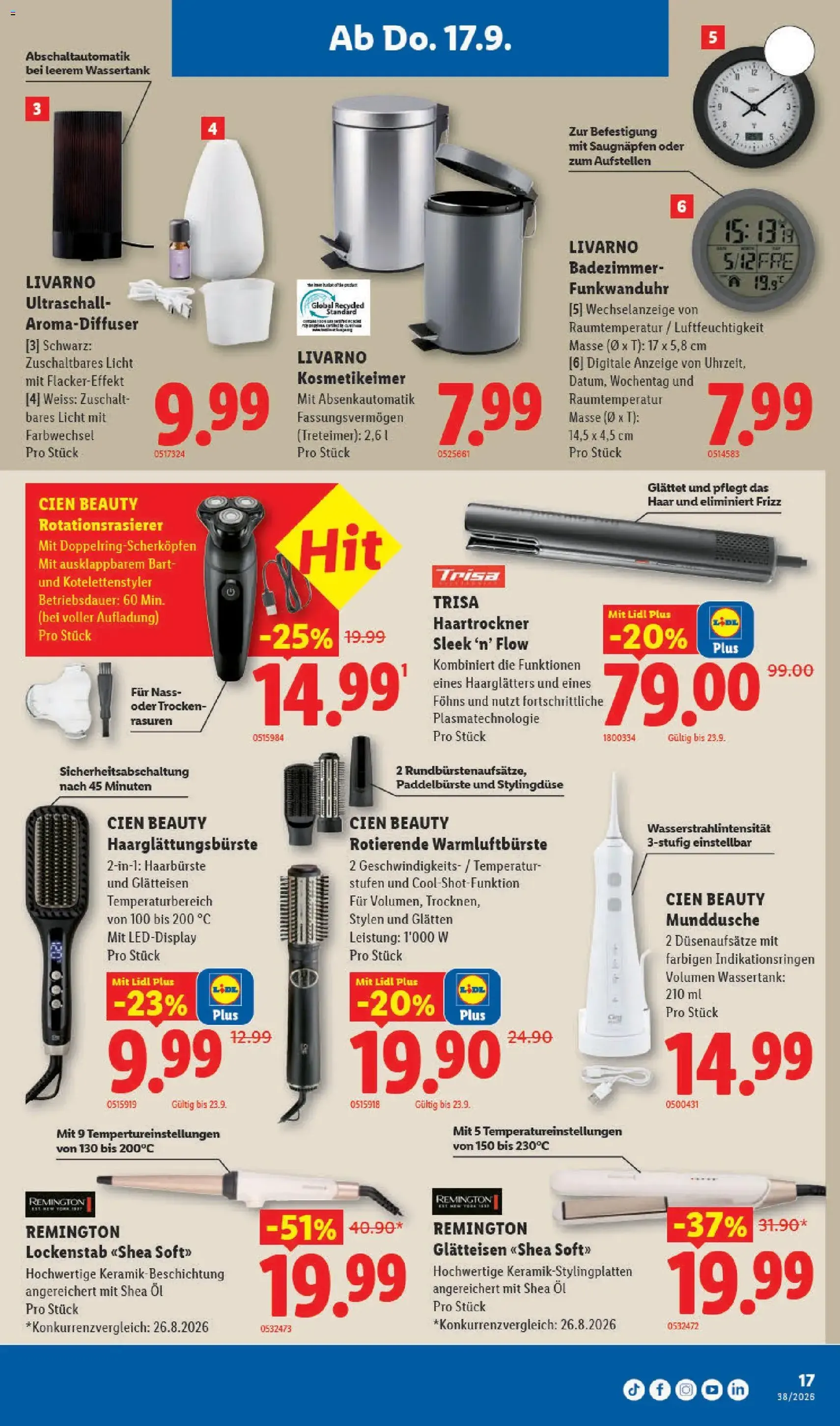Lidl aktionen - Gültiger Prospekt ab 17.09.2026, Seite 17 von insgesamt 32