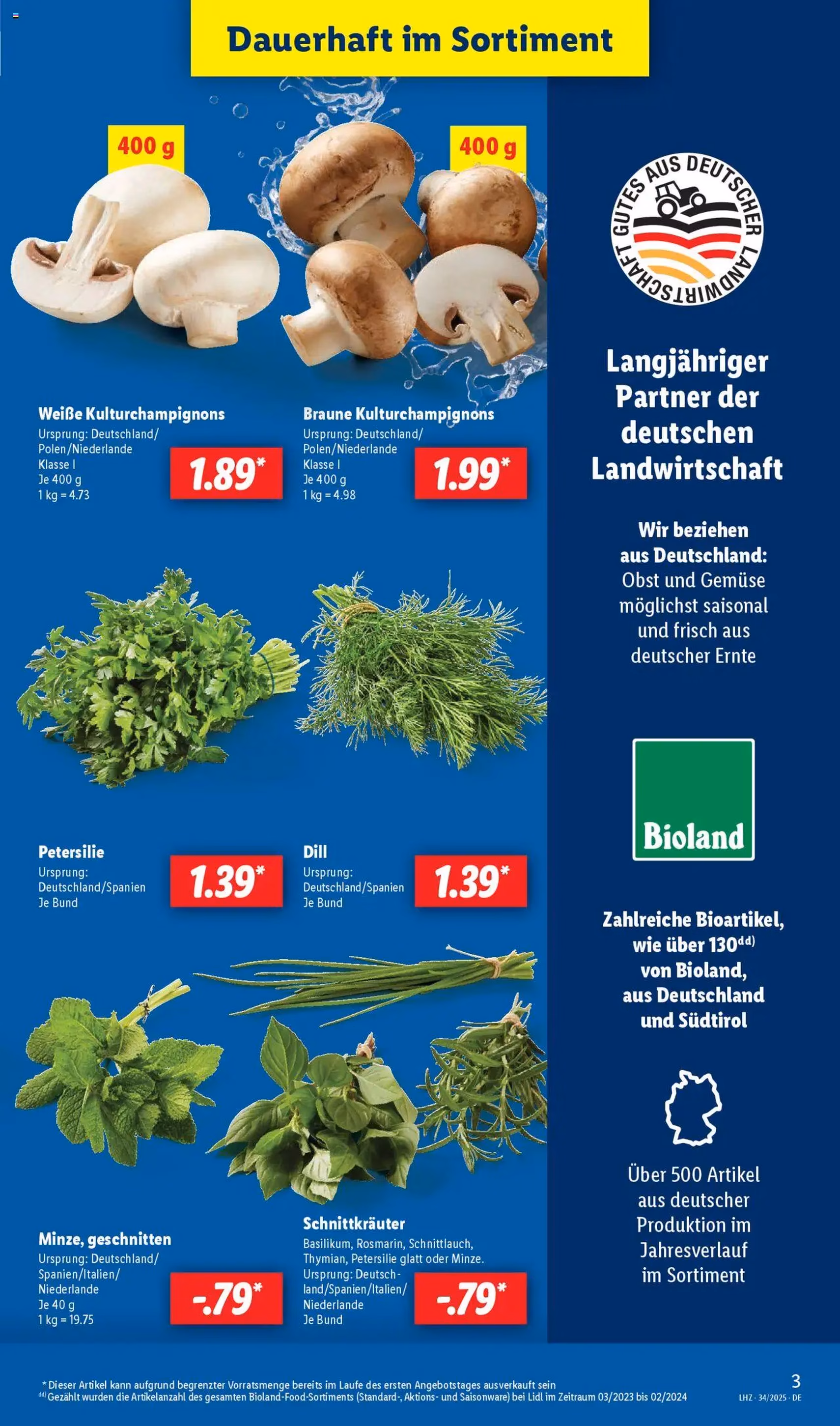 Lidl Prospekt - Gültiger Prospekt ab 18.08.2025, Seite 3 von insgesamt 69