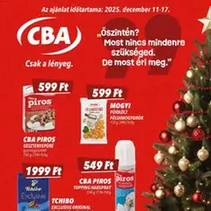 CBA Akciós újság - szórólap előnézete érvényes 2025.12.11. -tól