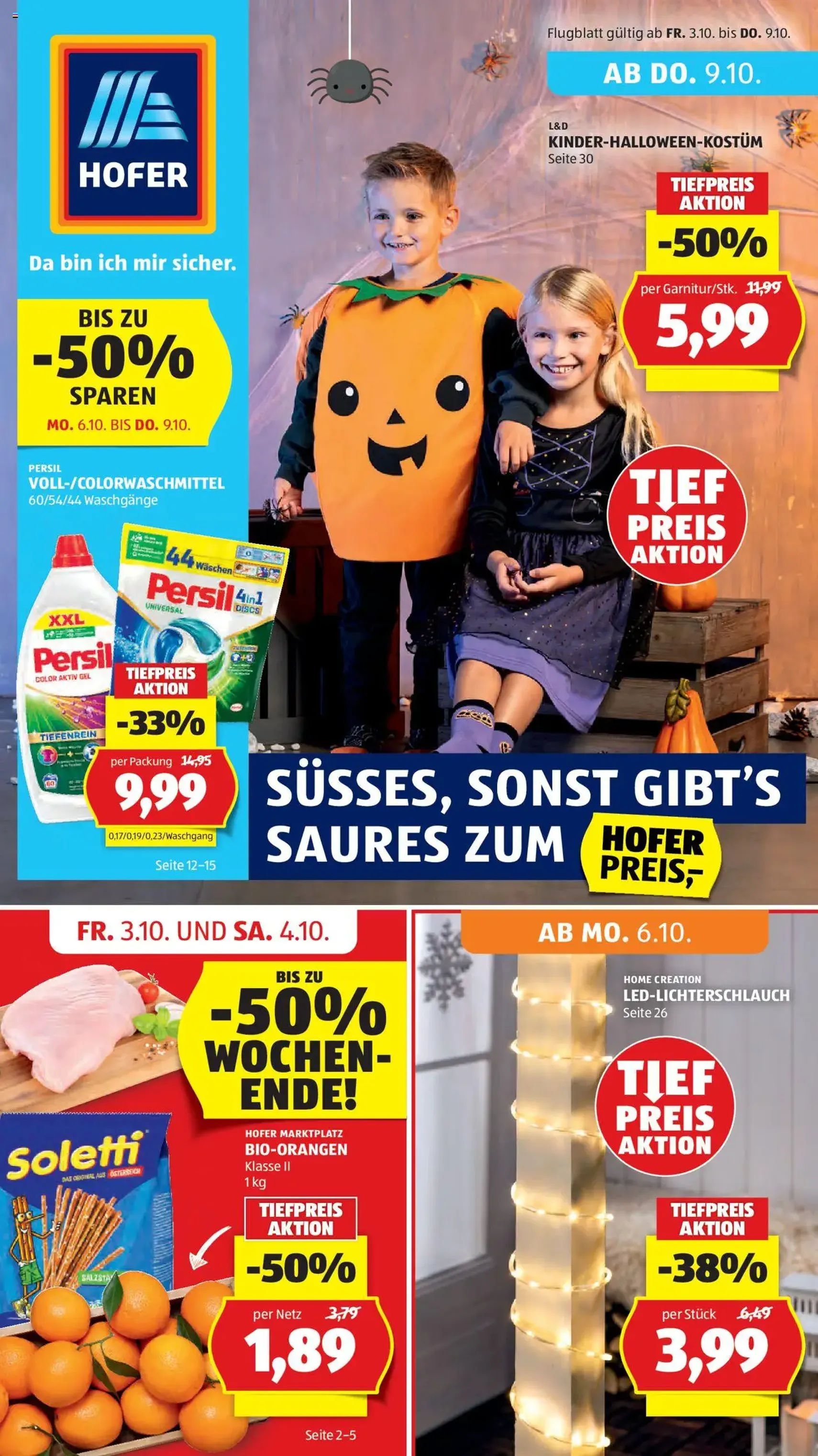 Hofer Flugblatt - Gültiger Prospekt ab 03.10.2025, Seite 1 von insgesamt 45
