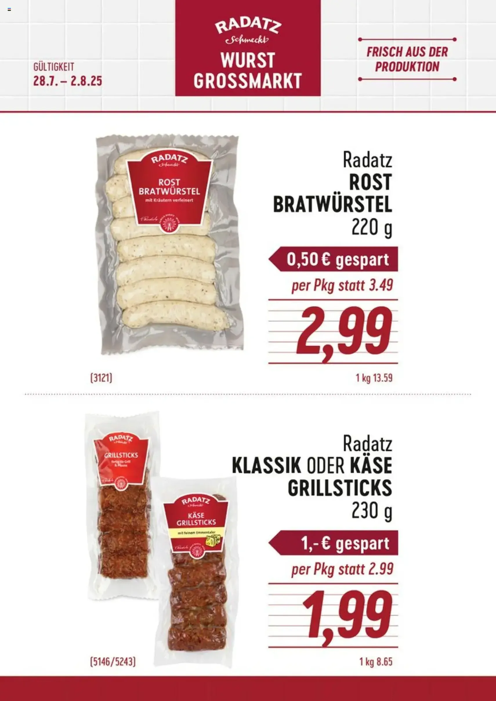 Radatz Flugblatt - Gültiger Prospekt ab 28.07.2025, Seite 2 von insgesamt 2