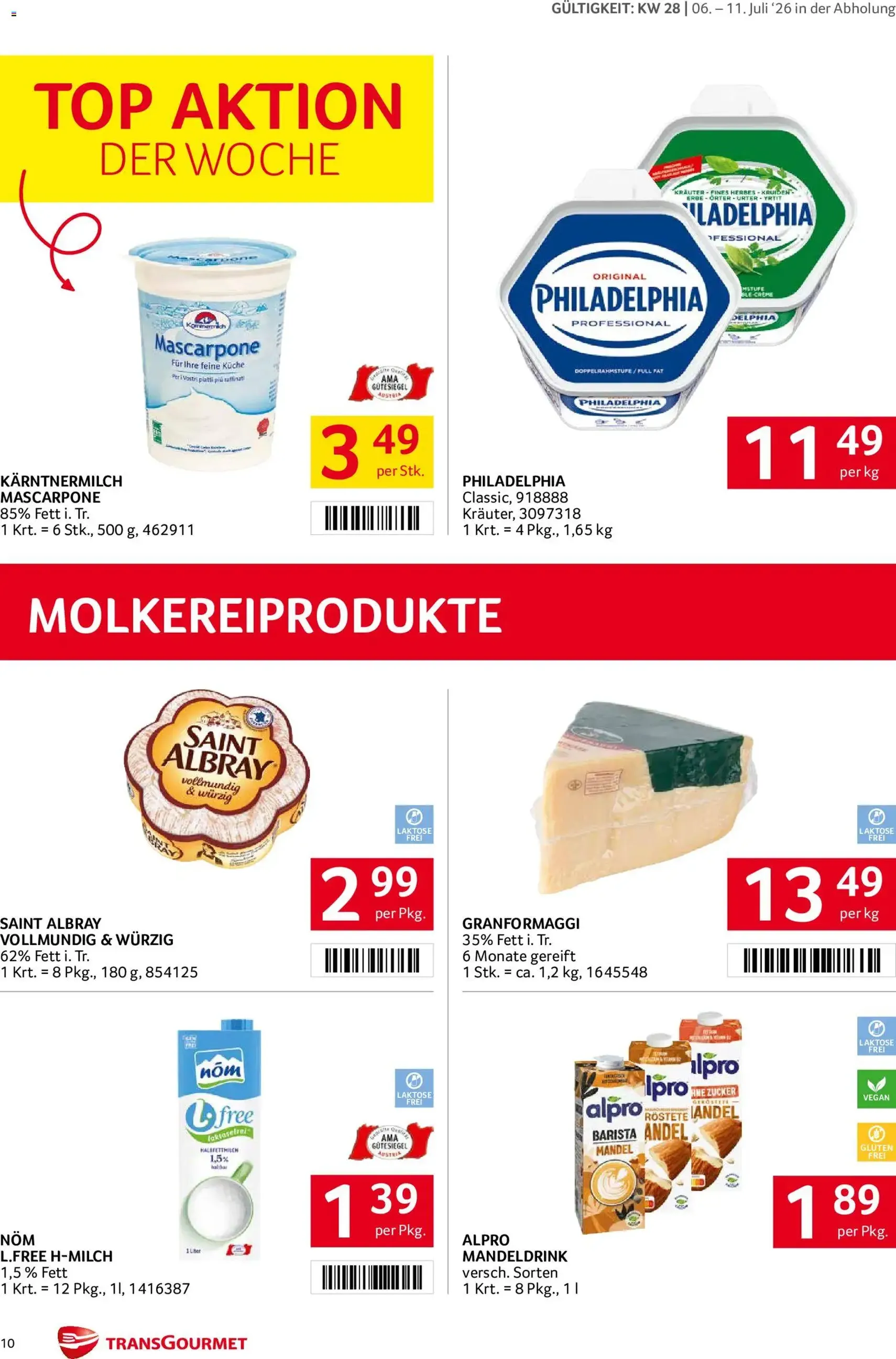 Transgourmet Flugblatt - Gültiger Prospekt ab 06.07.2026, Seite 10 von insgesamt 28