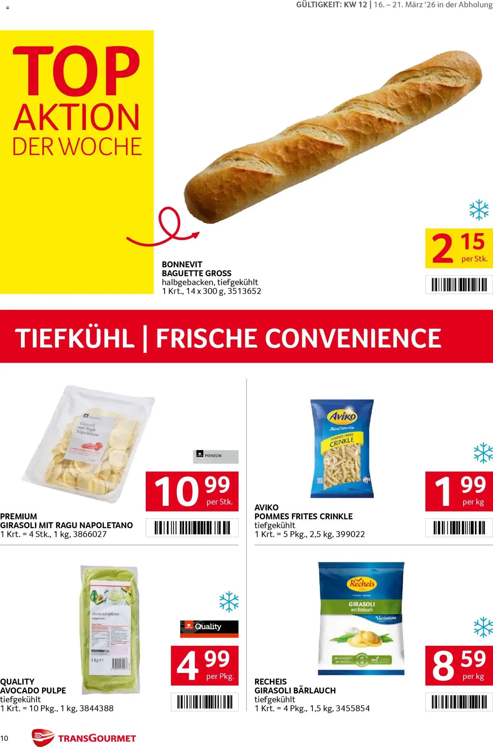 Transgourmet Flugblatt - Gültiger Prospekt ab 16.03.2026, Seite 10 von insgesamt 36