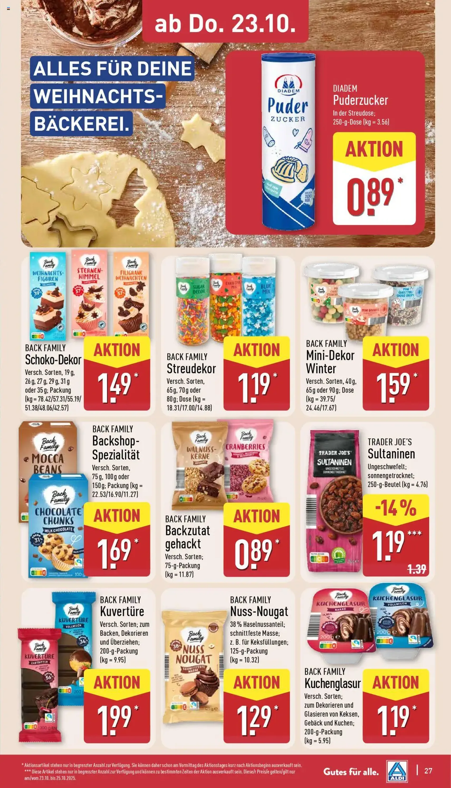 Aldi Prospekt - Gültiger Prospekt ab 20.10.2025, Seite 27 von insgesamt 43 Aldi Prospekt - Gültiger Prospekt ab 20.10.2025, Seite 27 von insgesamt 43