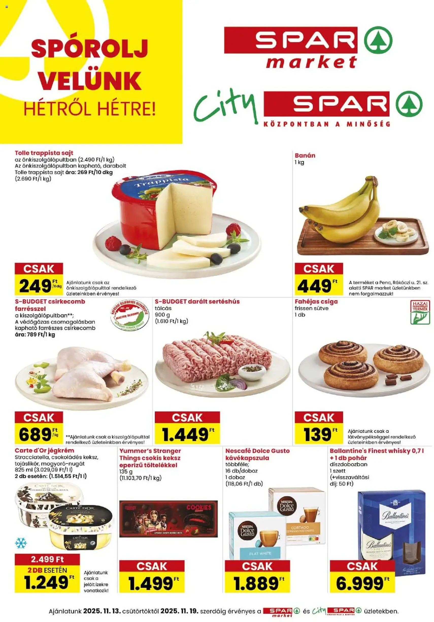 Spar Market Akciós újság - 2025.11.13. érvényes szórólap 1 oldal 3 oldalból