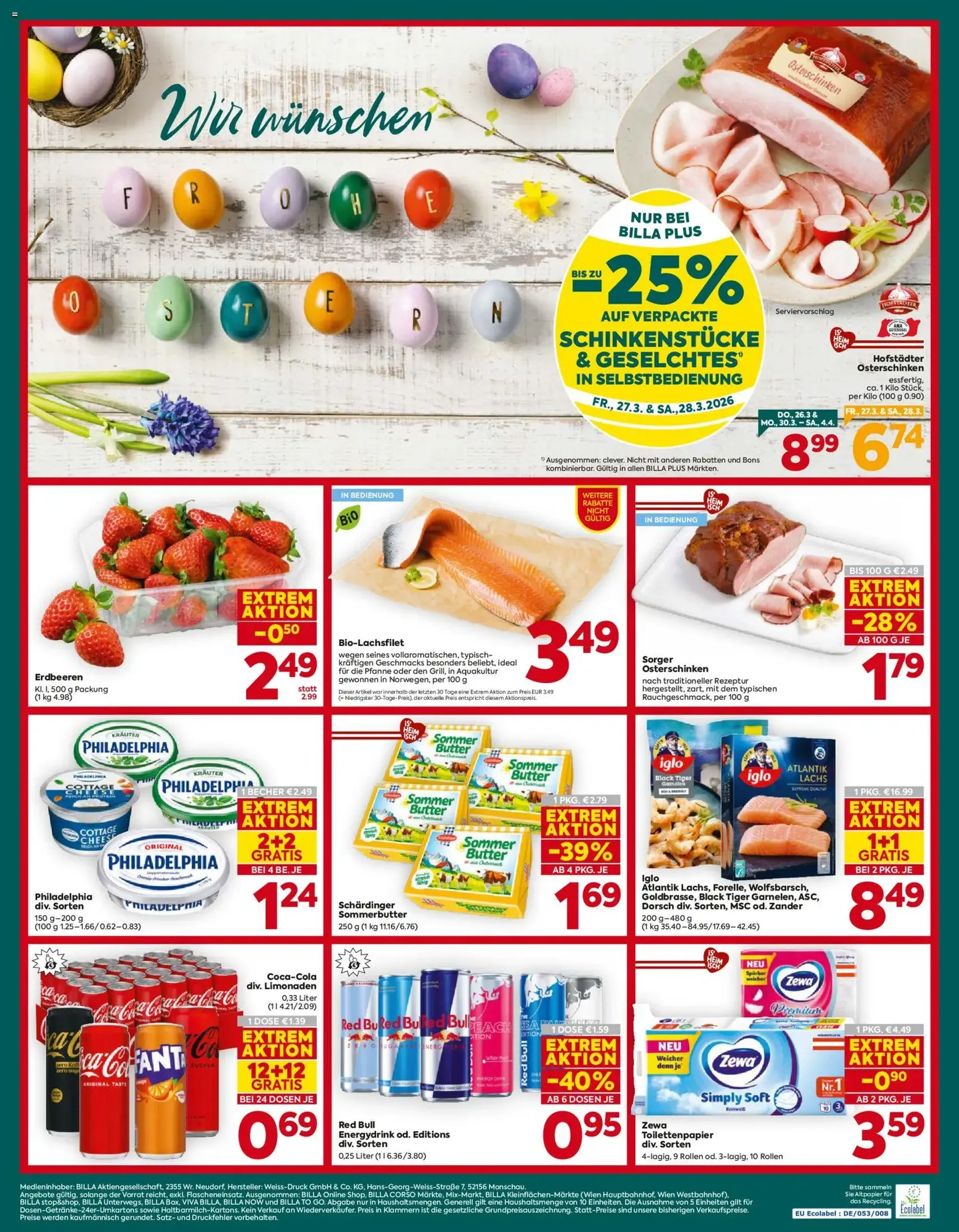 Billa Plus Flugblatt - Gültiger Prospekt ab 26.03.2026, Seite 20 von insgesamt 20