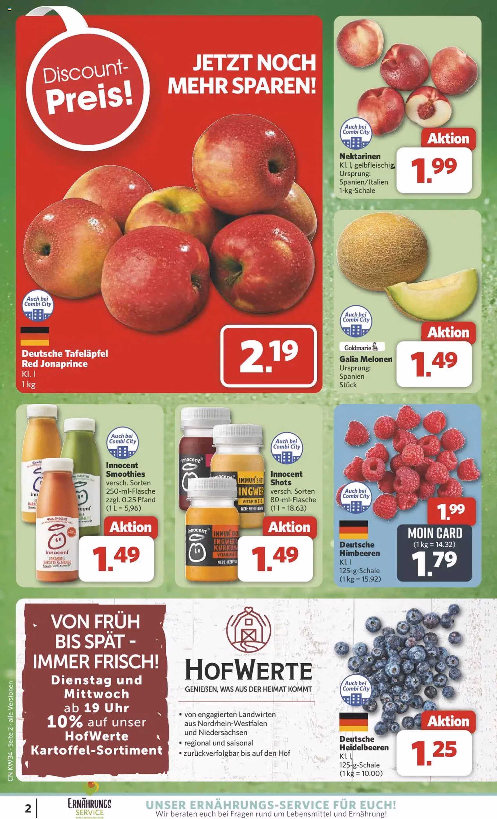 Combi Prospekt - Gültiger Prospekt ab 18.08.2025, Seite 2 von insgesamt 36 Combi Prospekt - Gültiger Prospekt ab 18.08.2025, Seite 2 von insgesamt 36