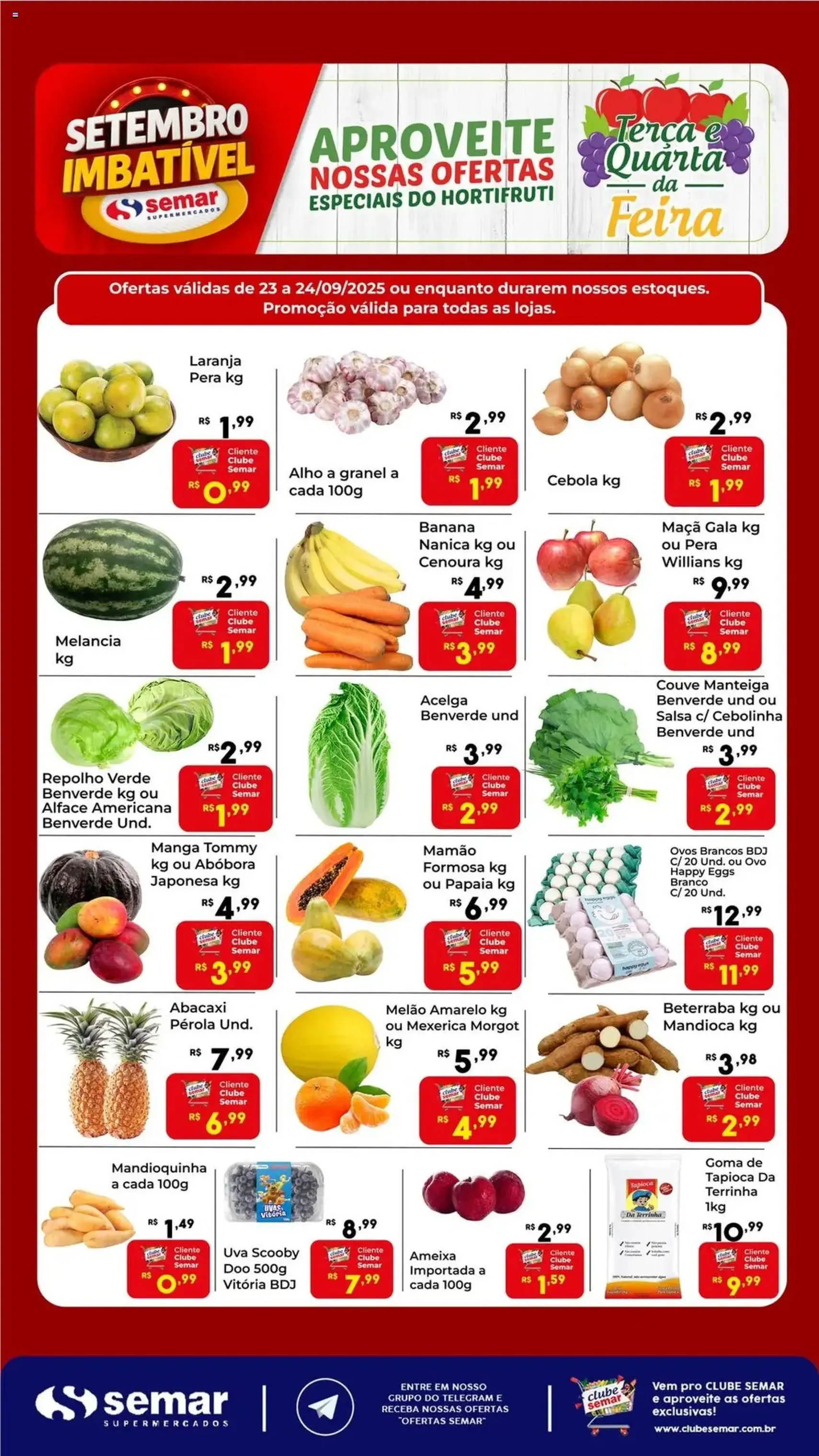 Semar Supermercado - Ofertas da semana - folheto válido a partir de 23/09/2025 página 1 de 2