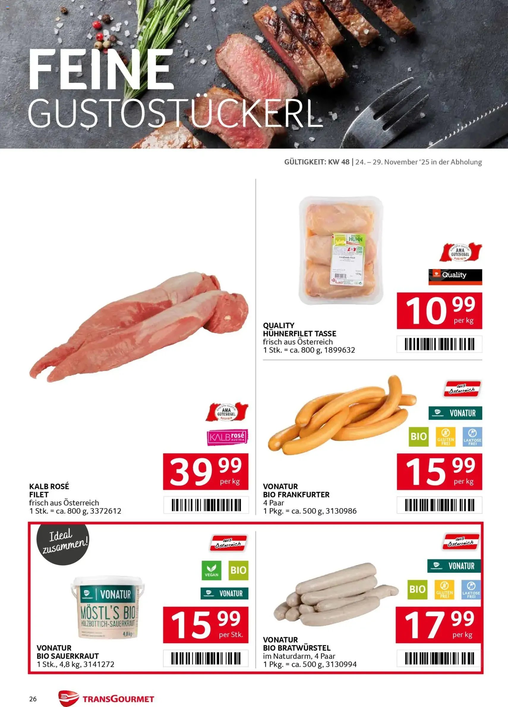 Transgourmet Flugblatt - Gültiger Prospekt ab 24.11.2025, Seite 26 von insgesamt 32