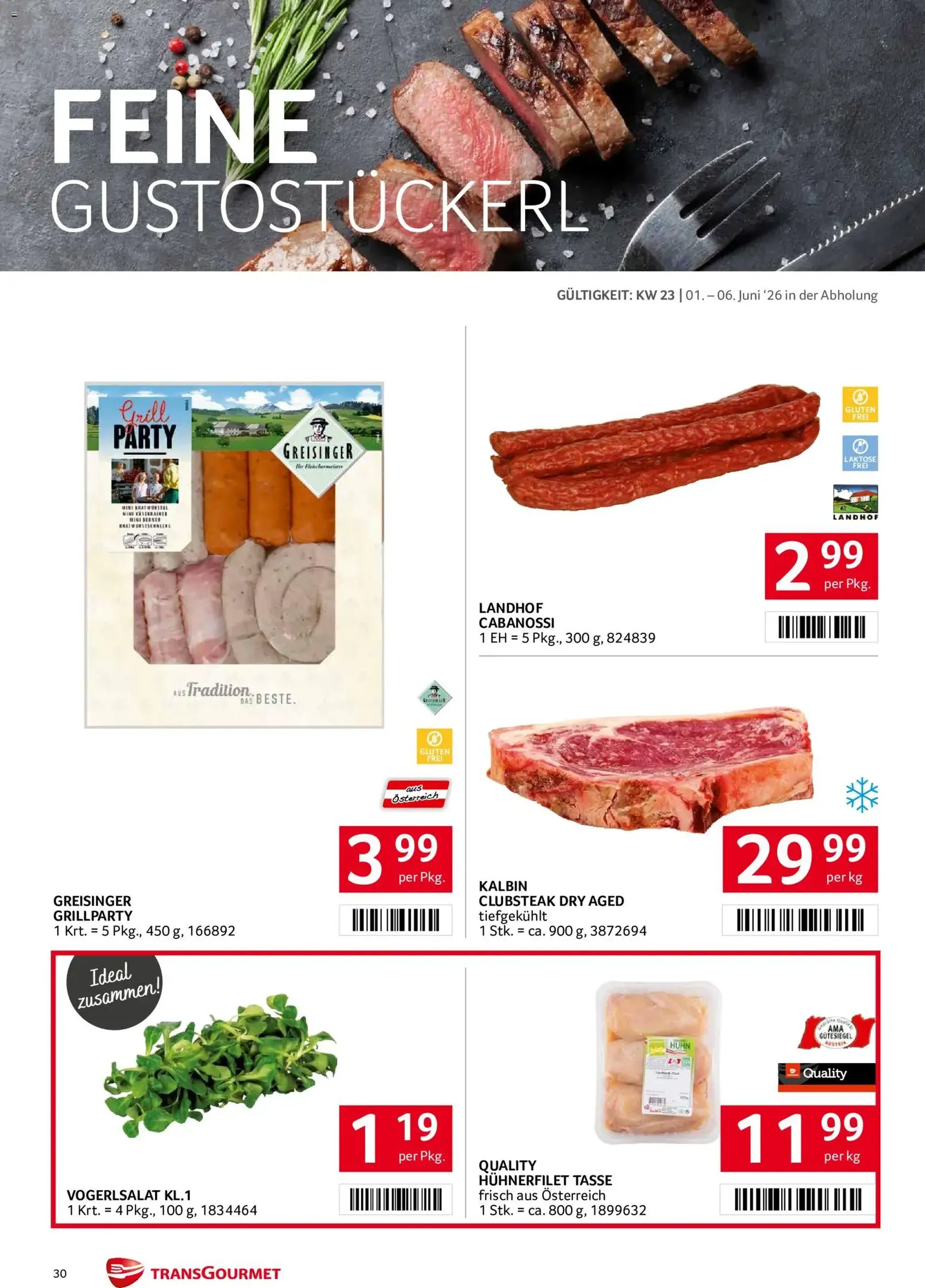 Transgourmet Flugblatt - Gültiger Prospekt ab 01.06.2026, Seite 30 von insgesamt 36