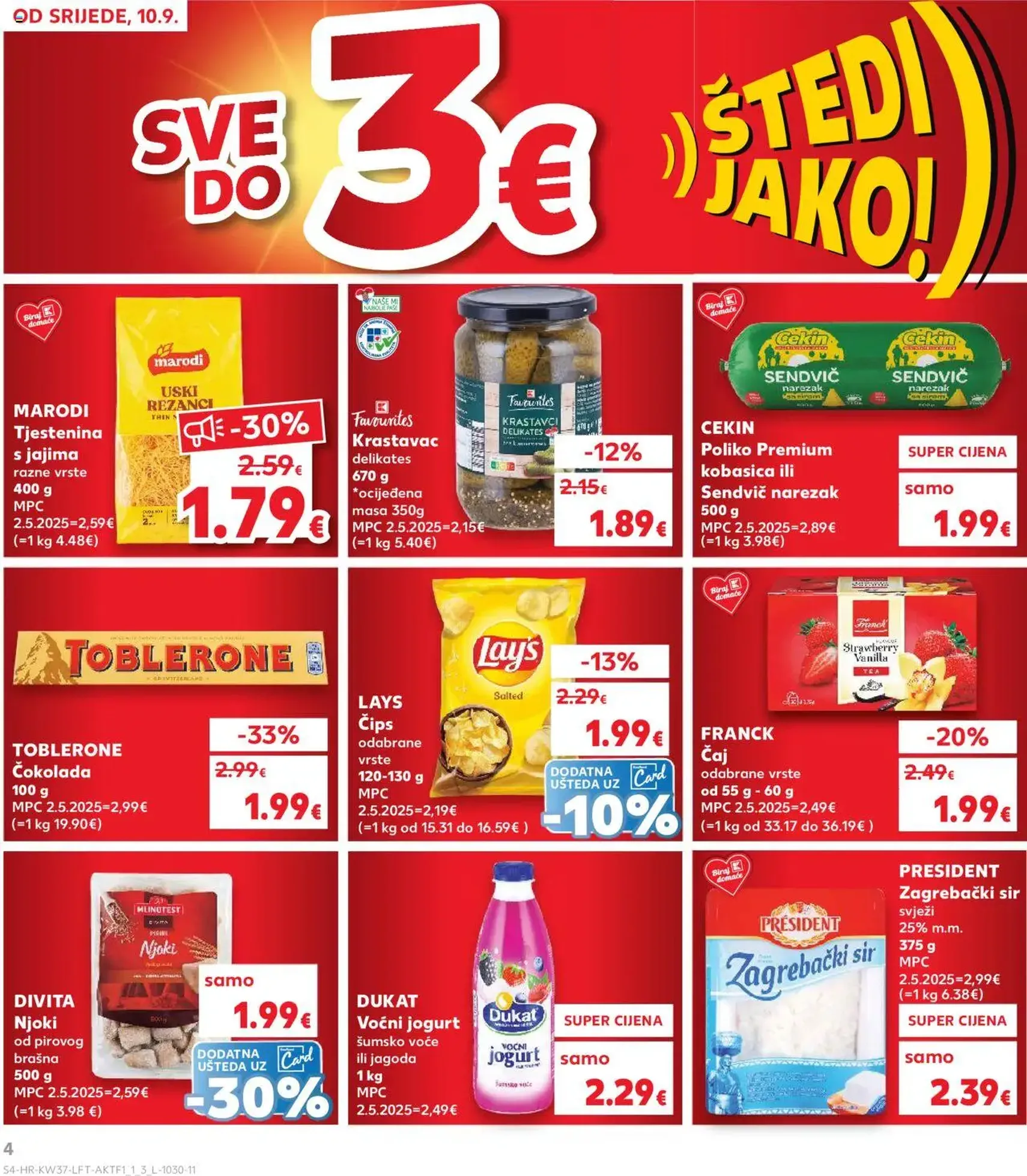 Kaufland HR - Osijek - 2025.09.10. érvényes szórólap 4 oldal 40 oldalból