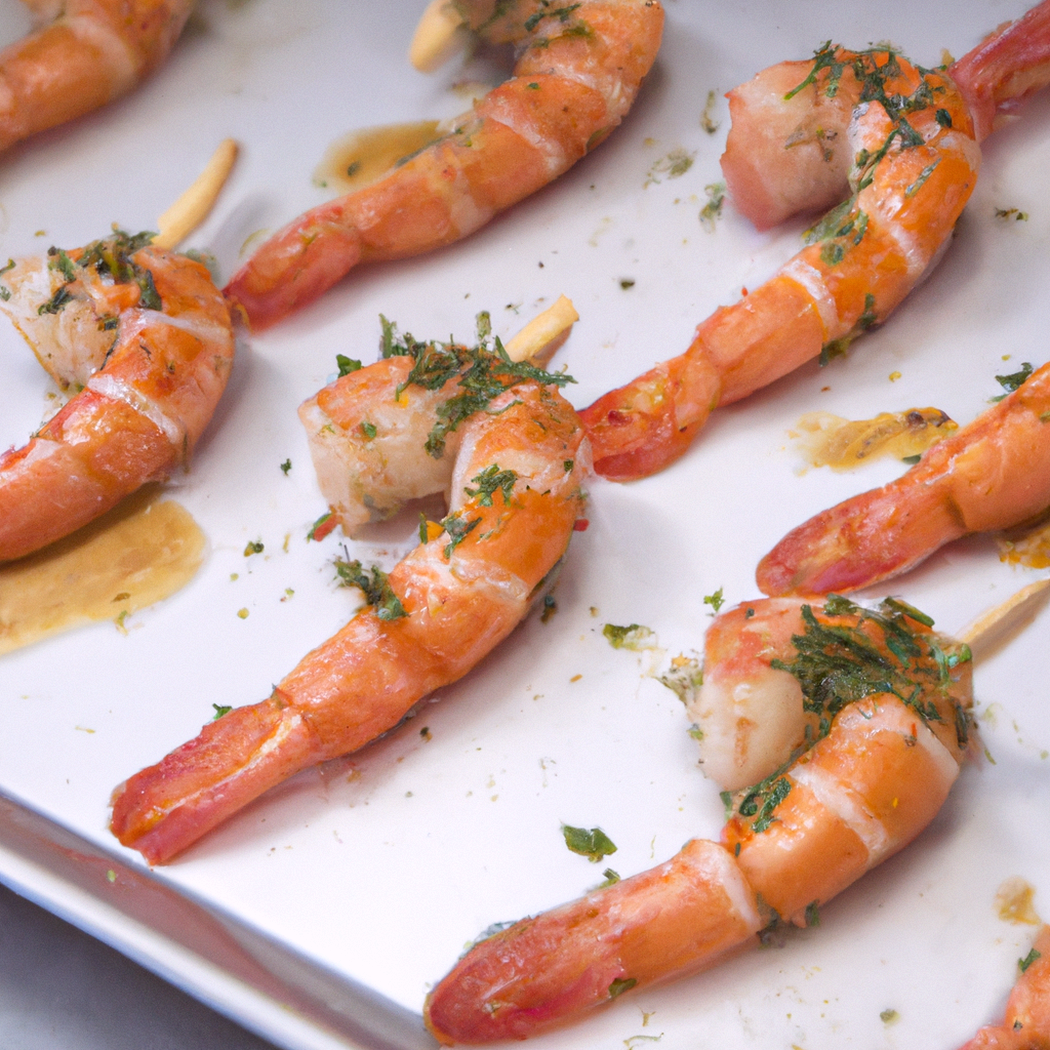 Spiedini di gamberetti