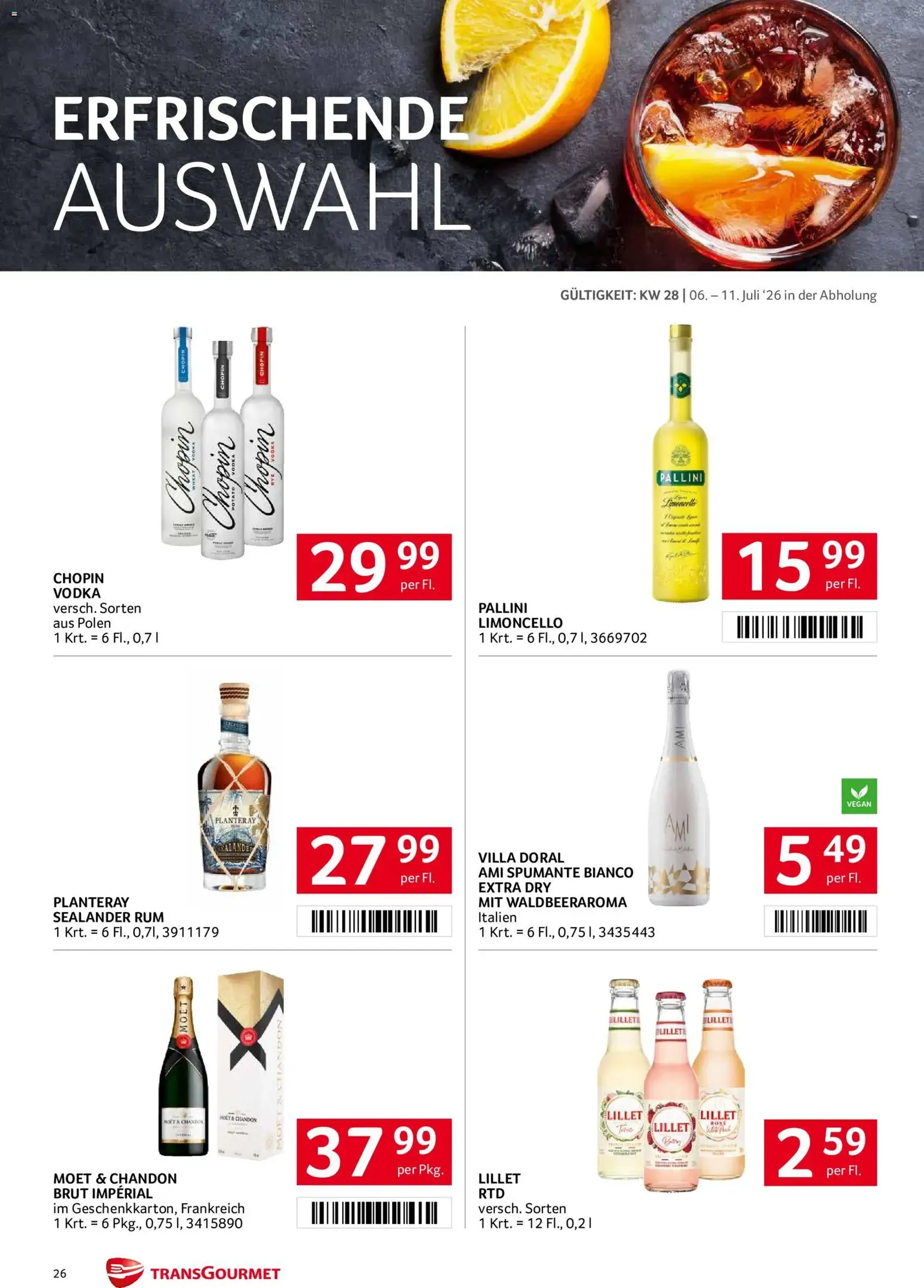 Transgourmet Flugblatt - Gültiger Prospekt ab 06.07.2026, Seite 26 von insgesamt 28