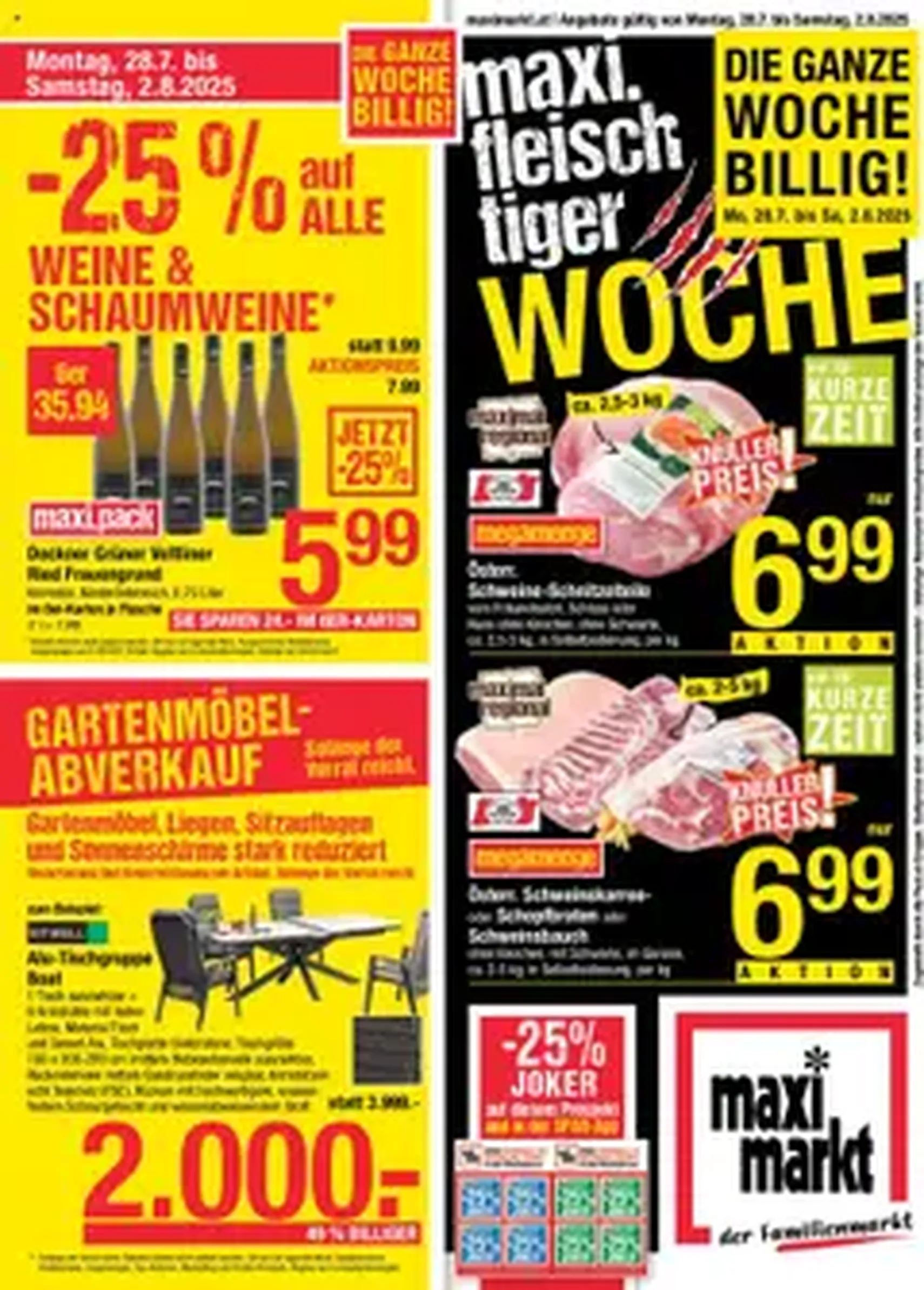 Maximarkt Flugblatt - Gültiger Prospekt ab 28.07.2025, Seite 1 von insgesamt 1