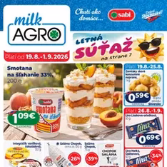 Milk Agro leták - náhľad letáku platný od 19.08.2026