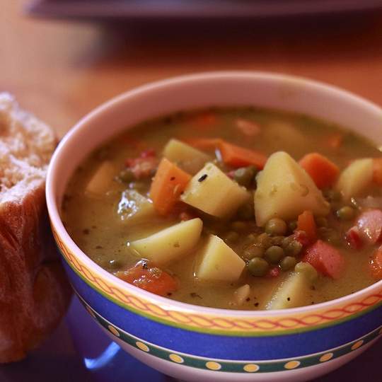 Anteprima ricetta Zuppa di piselli per i bambini