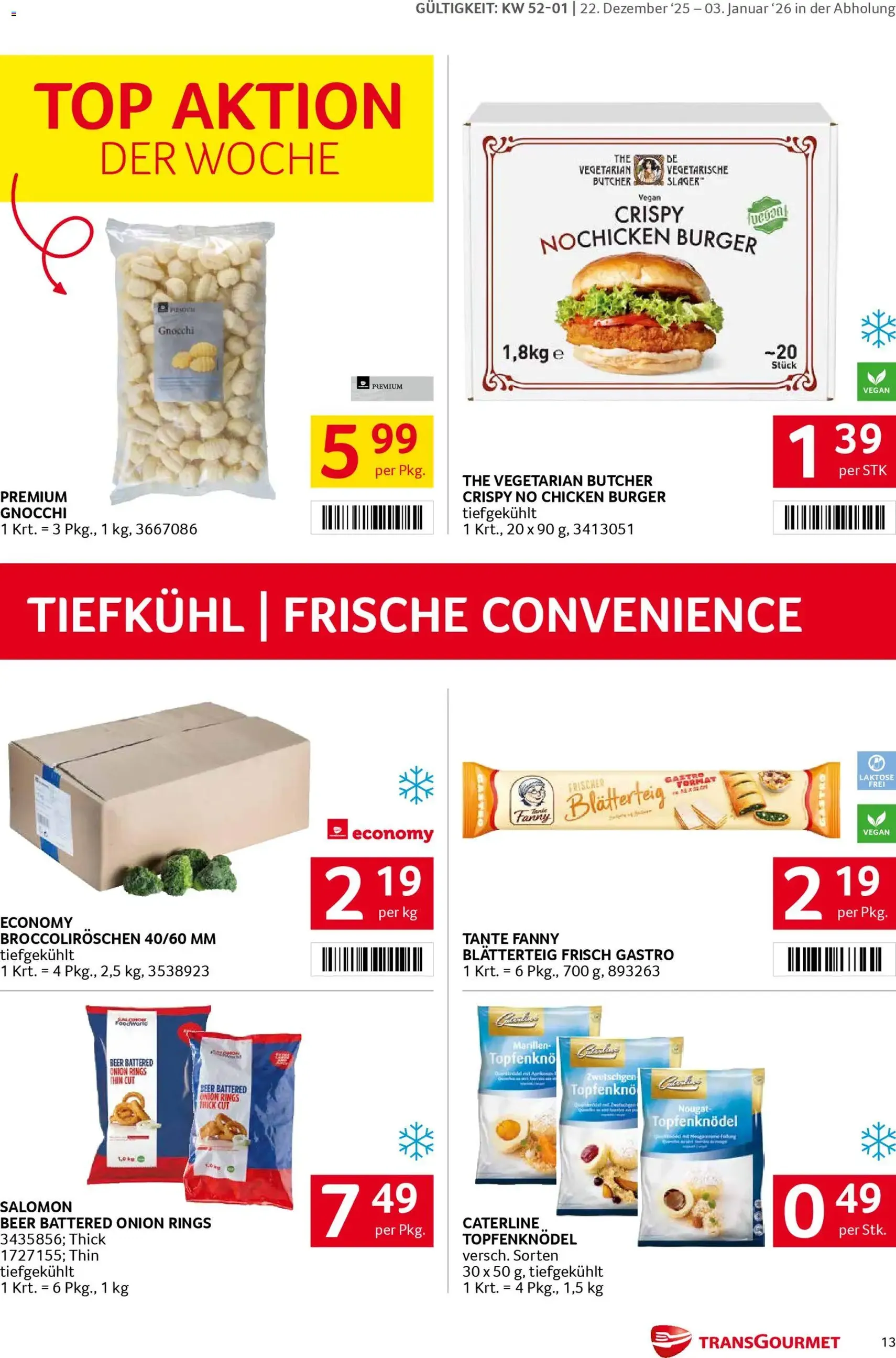 Transgourmet Flugblatt - Gültiger Prospekt ab 22.12.2025, Seite 13 von insgesamt 36