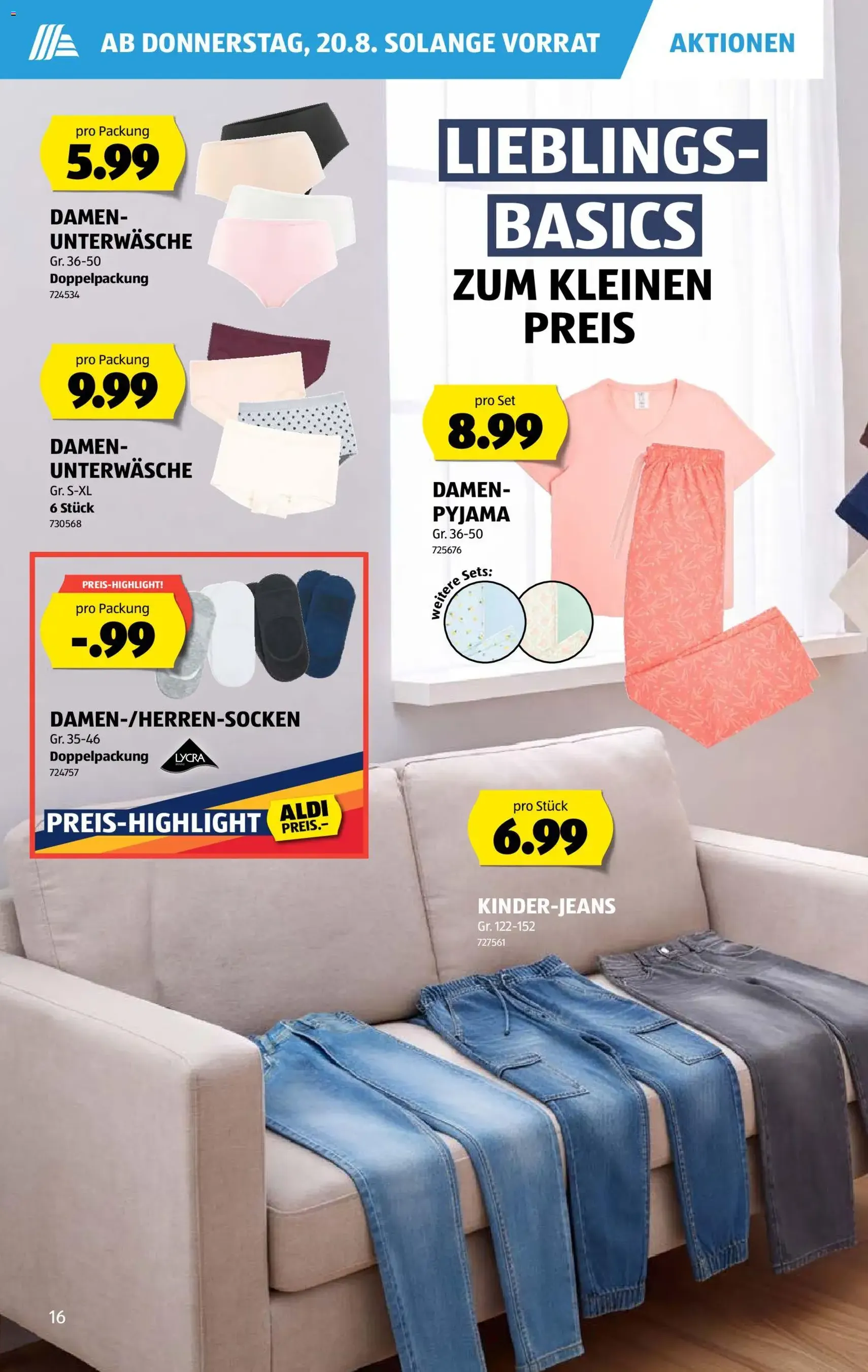 Aldi aktionen - Gültiger Prospekt ab 20.08.2026, Seite 16 von insgesamt 40