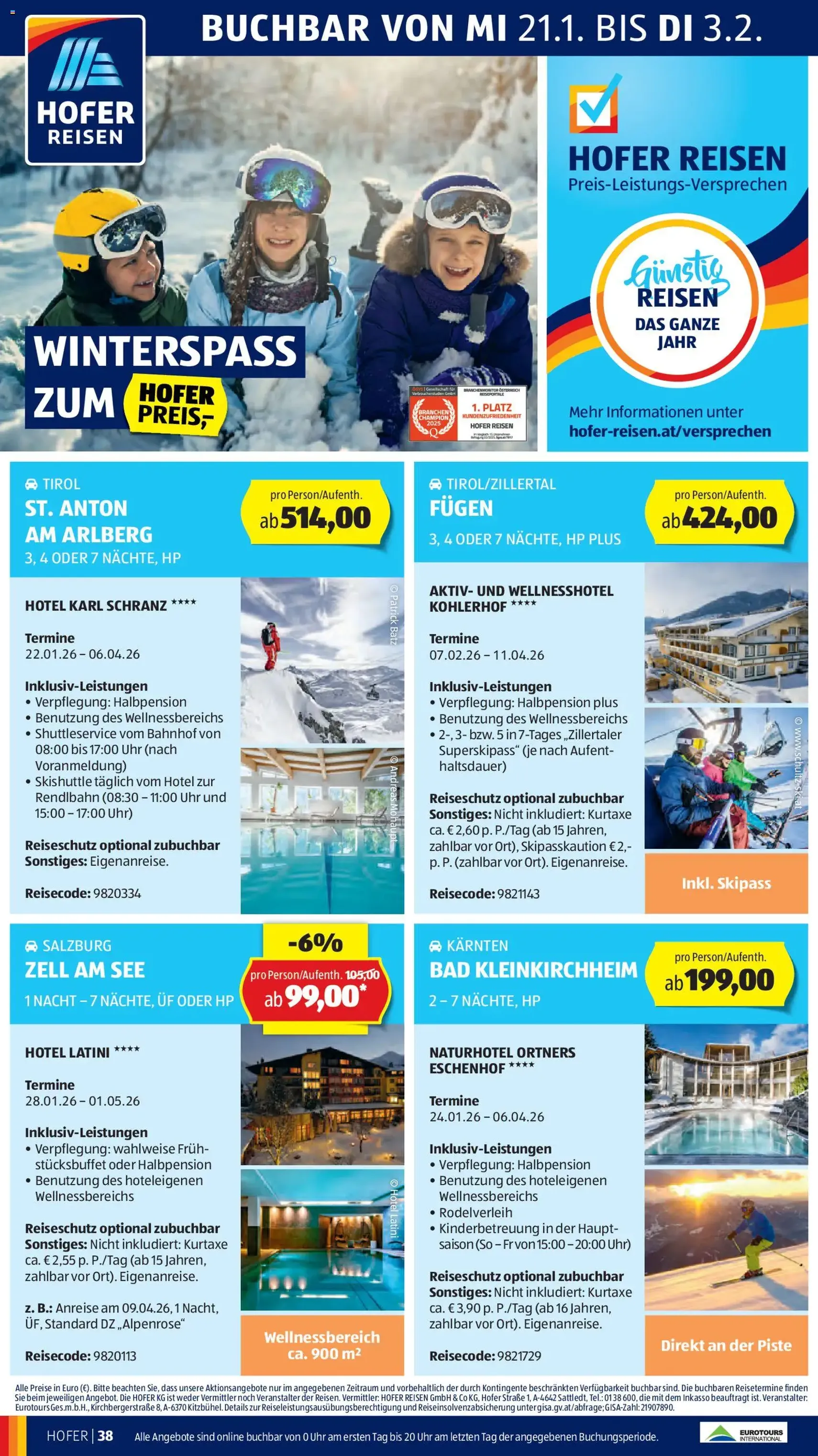 Hofer Flugblatt - Gültiger Prospekt ab 23.01.2026, Seite 42 von insgesamt 45