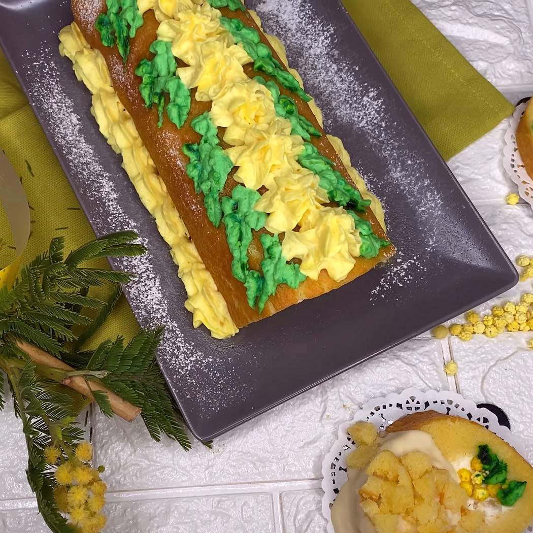 Torta mimosa rotolo