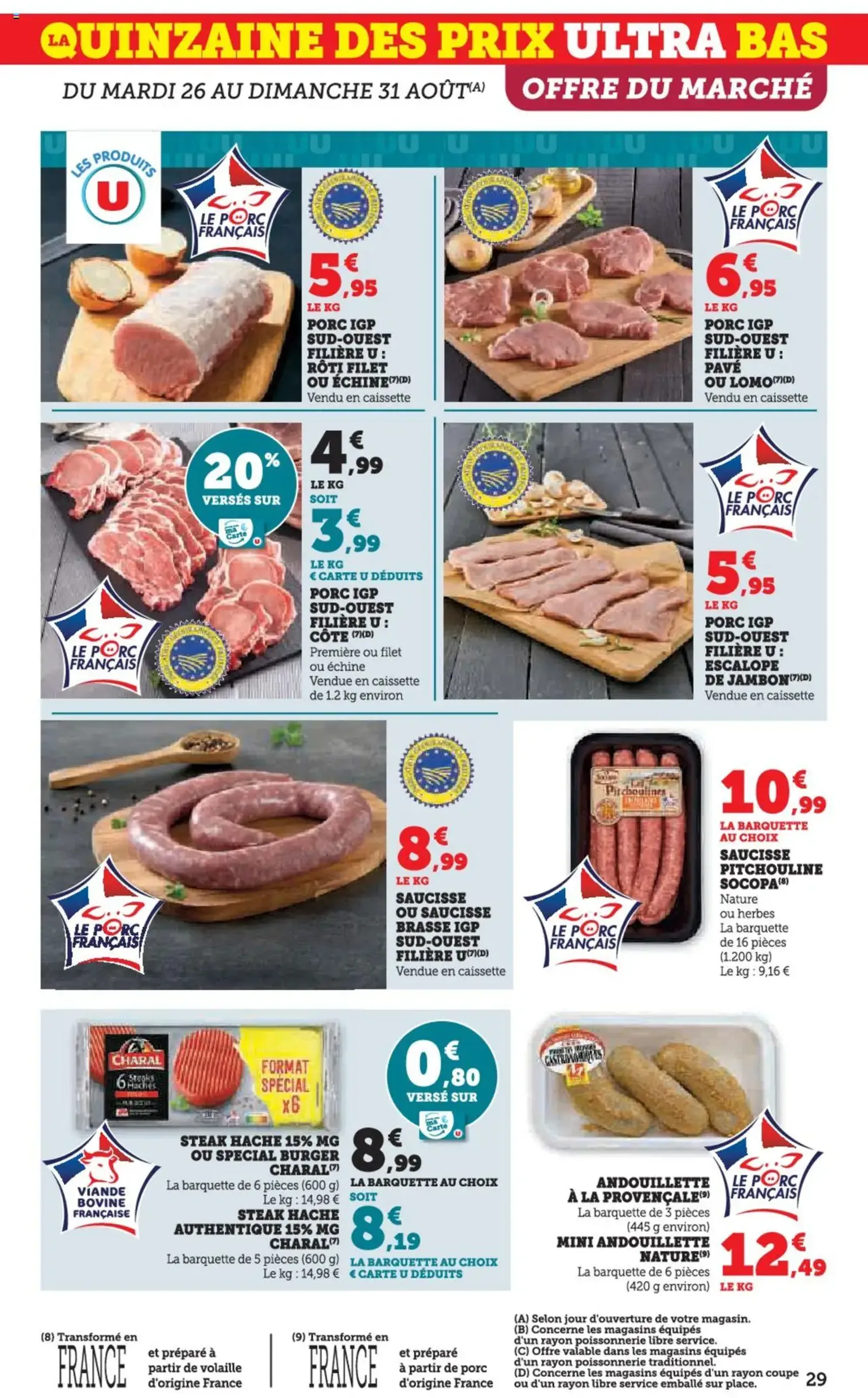 Super U catalogue - brochure valable à partir du 26/08/2025, page 29 sur 44 Super U catalogue - brochure valable à partir du 26/08/2025, page 29 sur 44