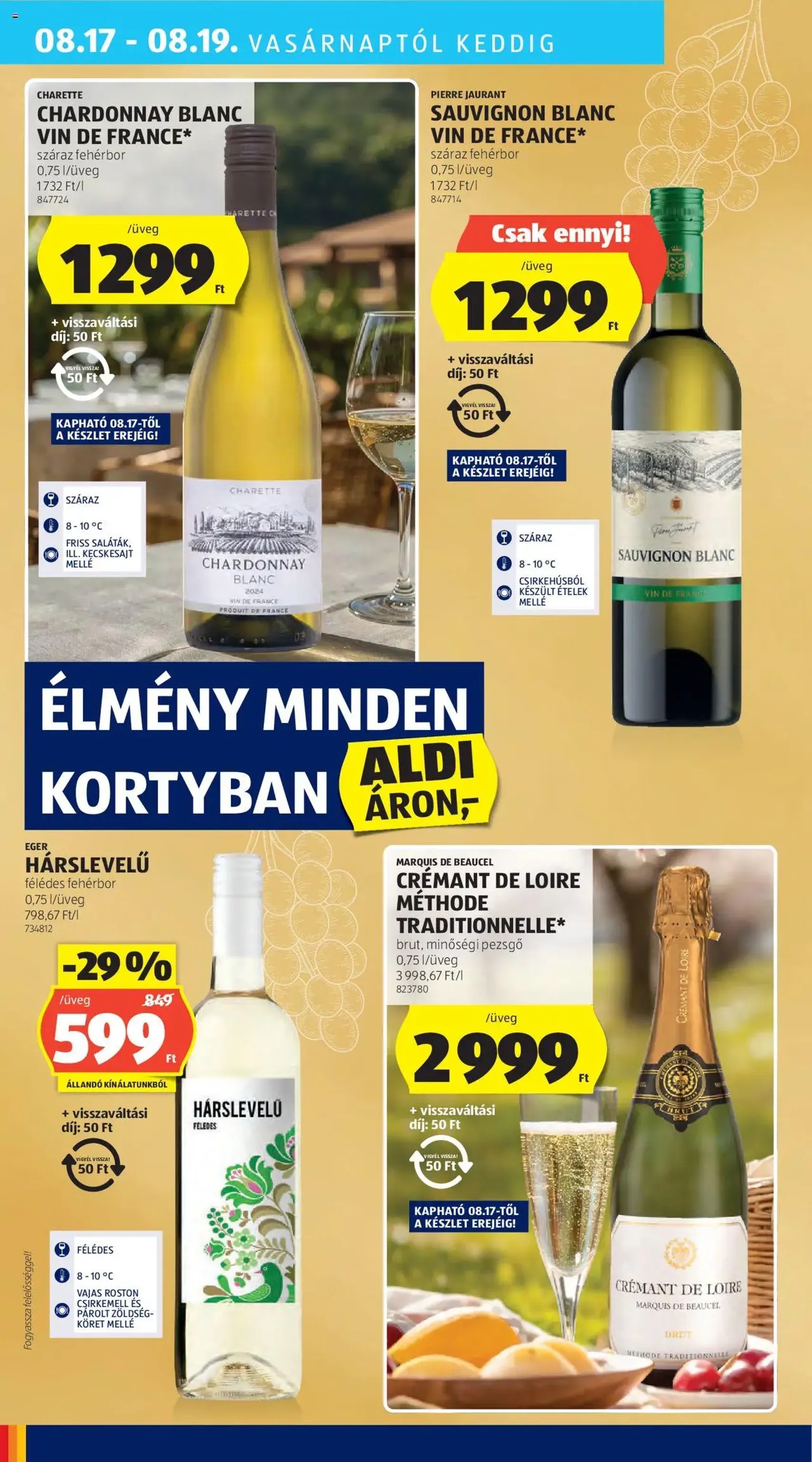 Aldi Akciós újság - 2025.08.14. érvényes szórólap 36 oldal 52 oldalból Aldi Akciós újság - 2025.08.14. érvényes szórólap 36 oldal 52 oldalból