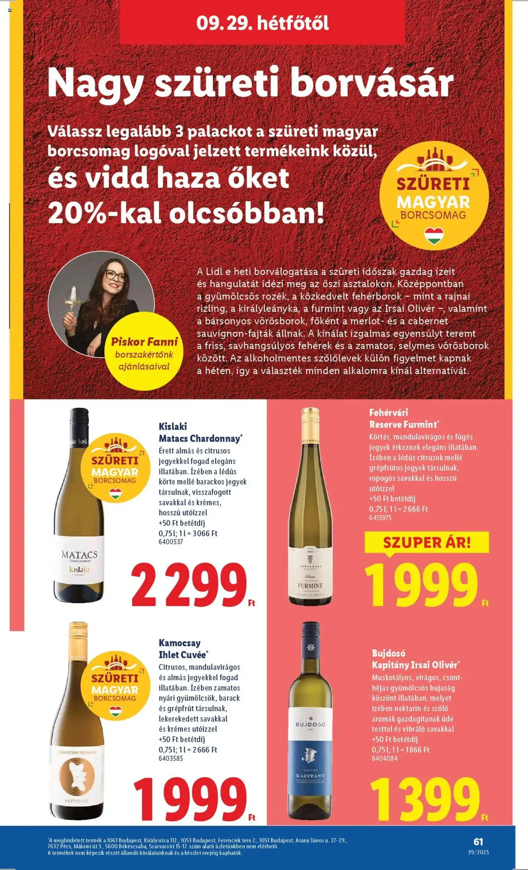 Lidl Akciós újság - 2025.09.25. érvényes szórólap 61 oldal 68 oldalból Lidl Akciós újság - 2025.09.25. érvényes szórólap 61 oldal 68 oldalból